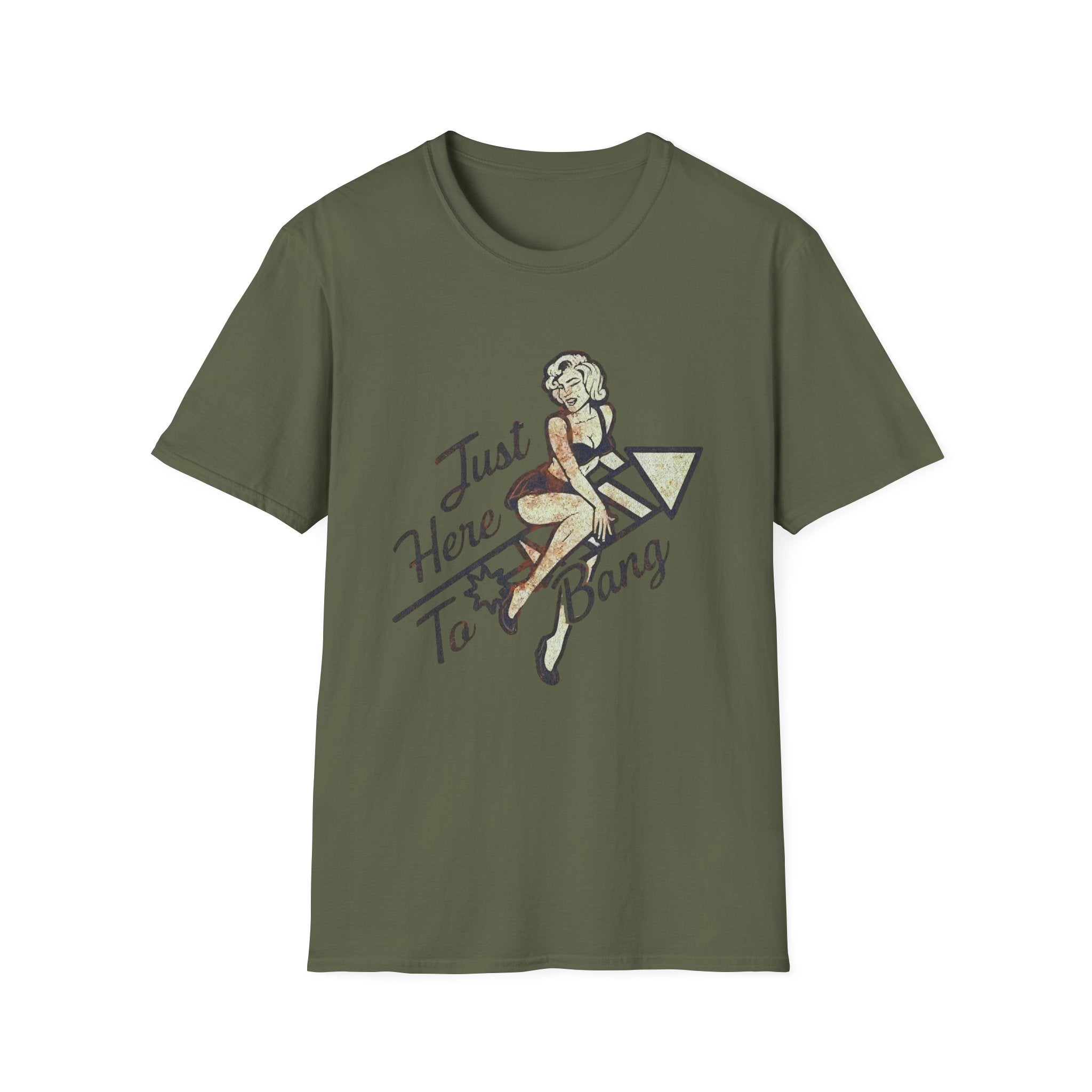 Just Here to Bang Firecrackers 4th of July Adult T-shirt