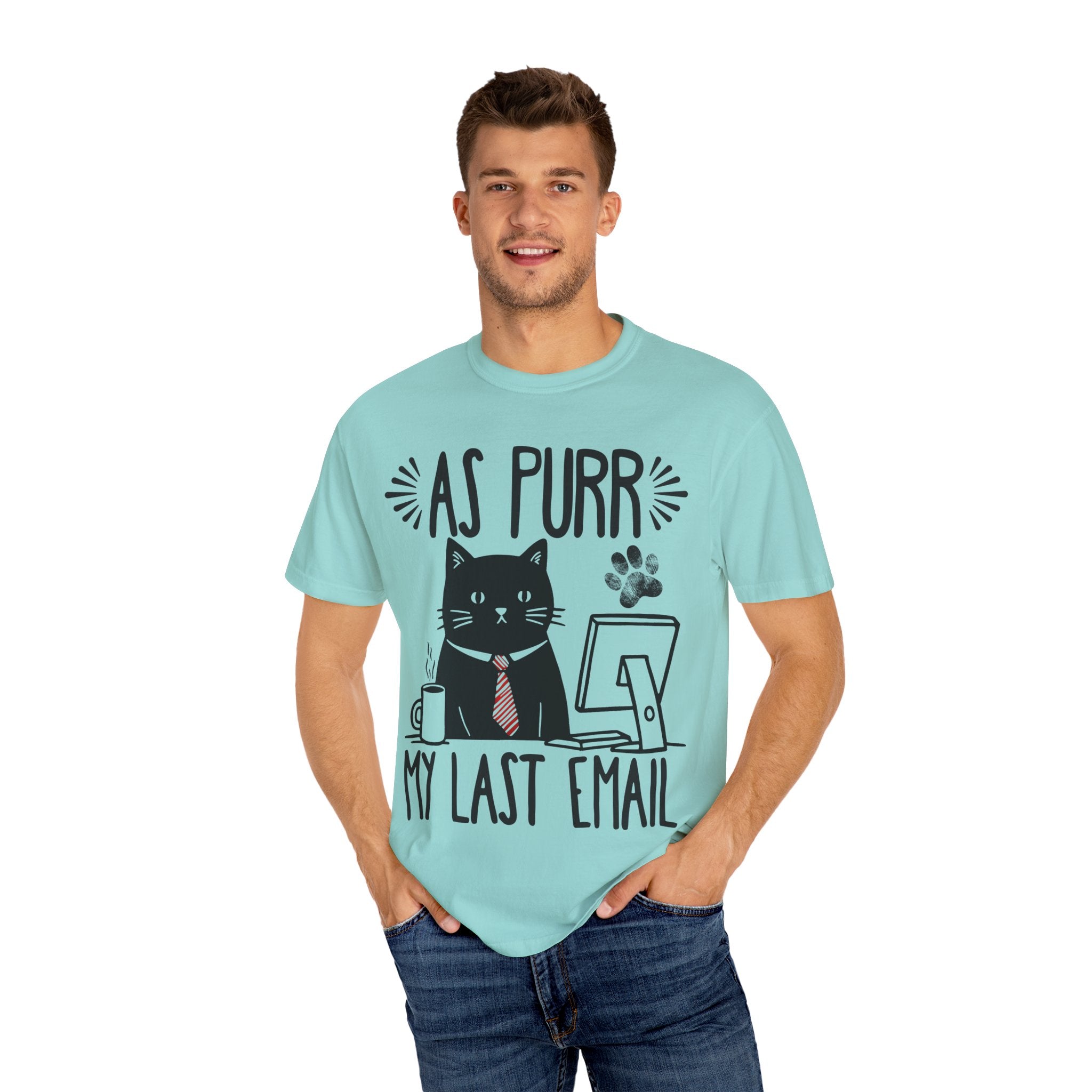 As Purr My Last Email Funny Cat T-shirt