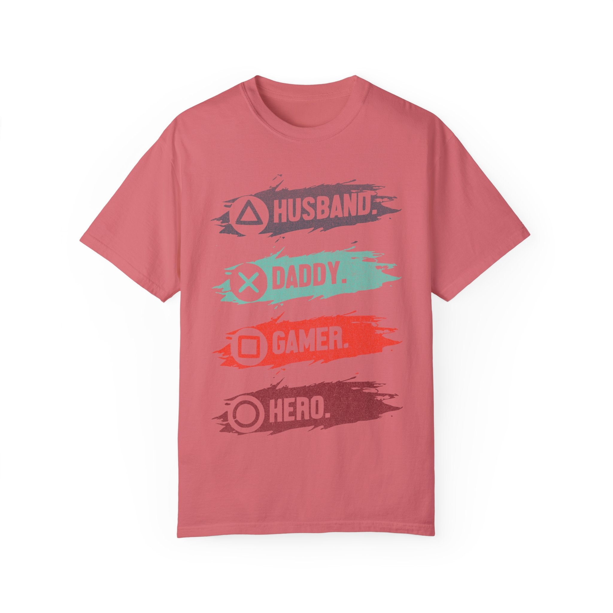 Husband Daddy Gamer Hero Funny Dad Gamer T-shirt