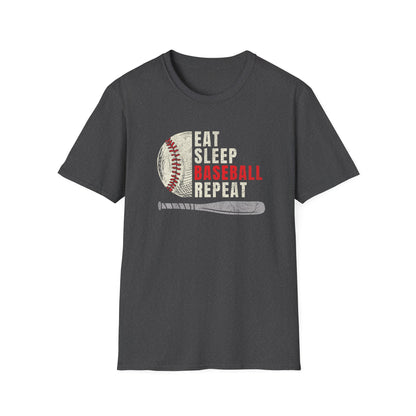 Eat Sleep Baseball Repeat – Funny Baseball T-Shirt