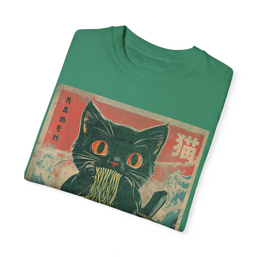 Anime Cat Eating Ramen – Japanese Kawaii Neko Food  T-shirt