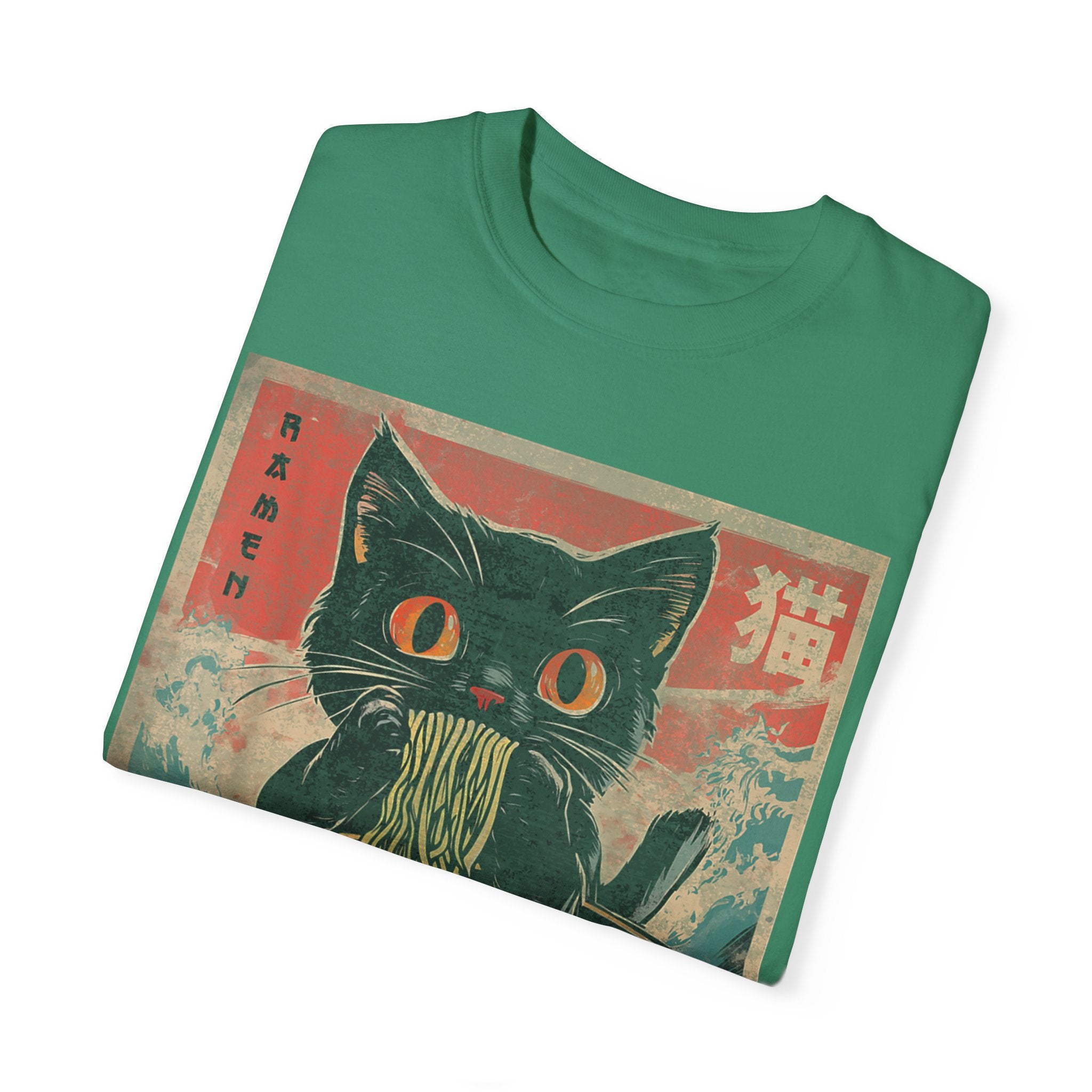 Anime Cat Eating Ramen – Japanese Kawaii Neko Food  T-shirt