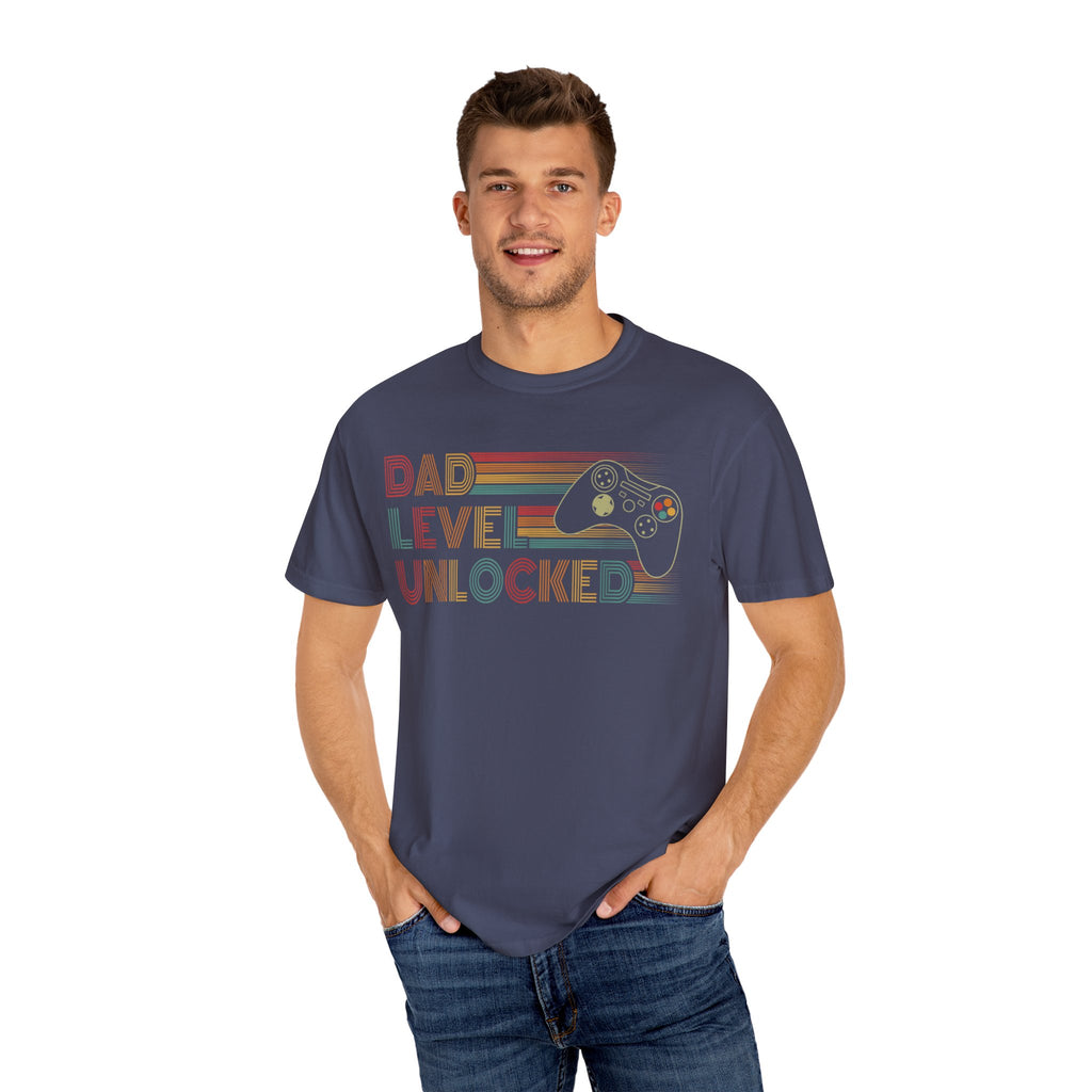 Dad Level Unlocked Retro Gaming Dad T-shirt