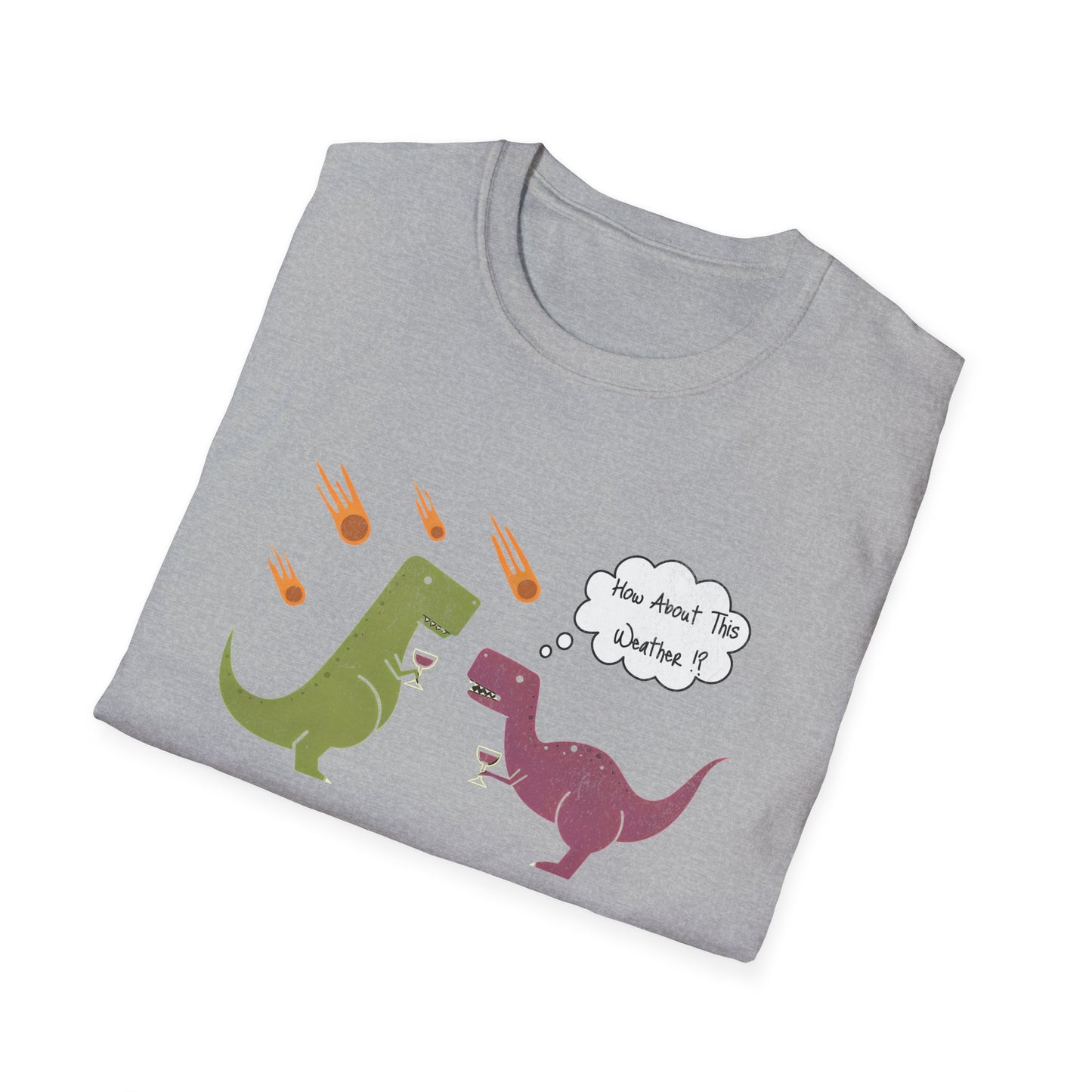Funny T-Rex How About This Weather? Dino Puns T-Shirt