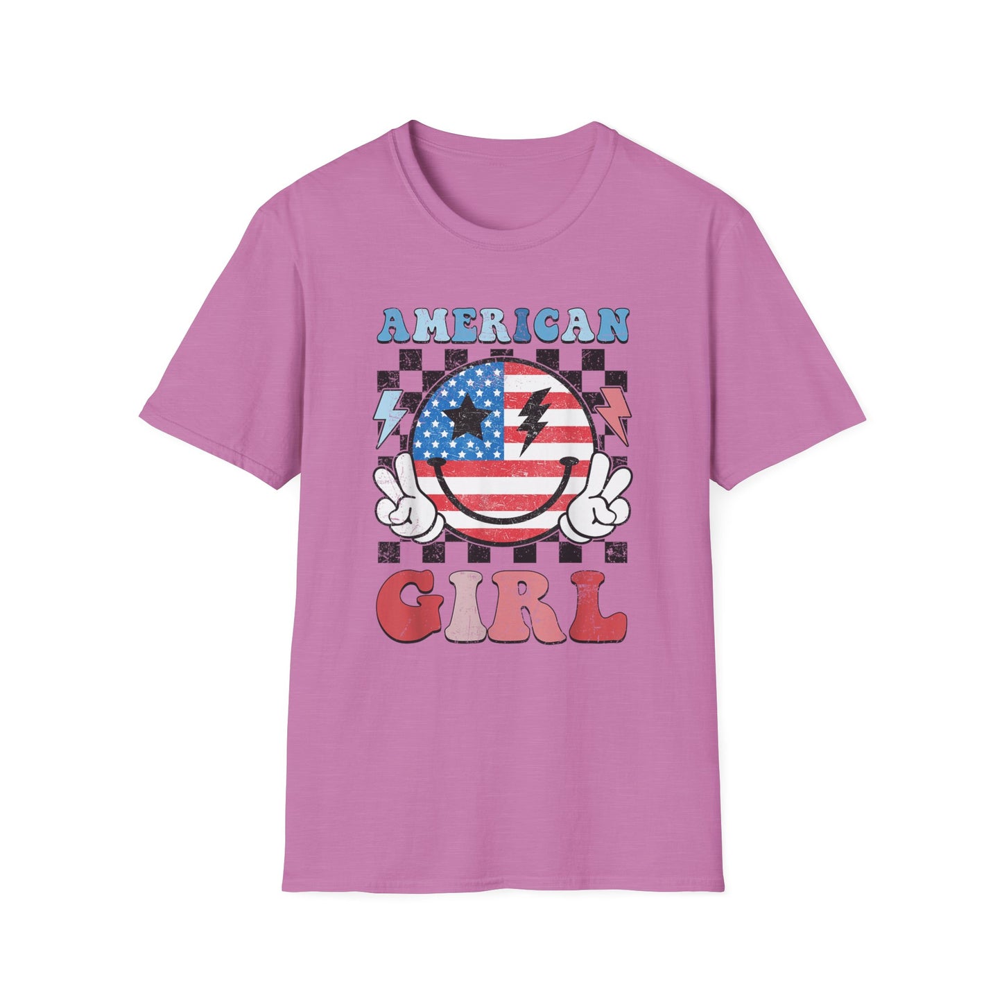 Vintage Peace Sign American Girl T-shirt