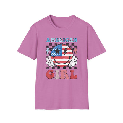 Vintage Peace Sign American Girl T-shirt