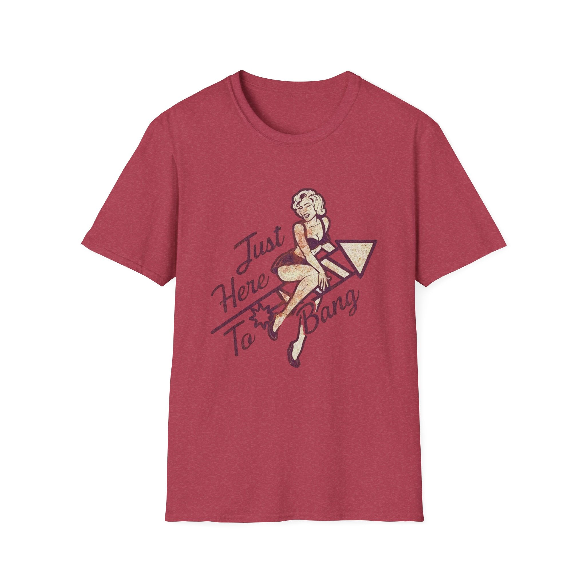 Just Here to Bang Firecrackers 4th of July Adult T-shirt