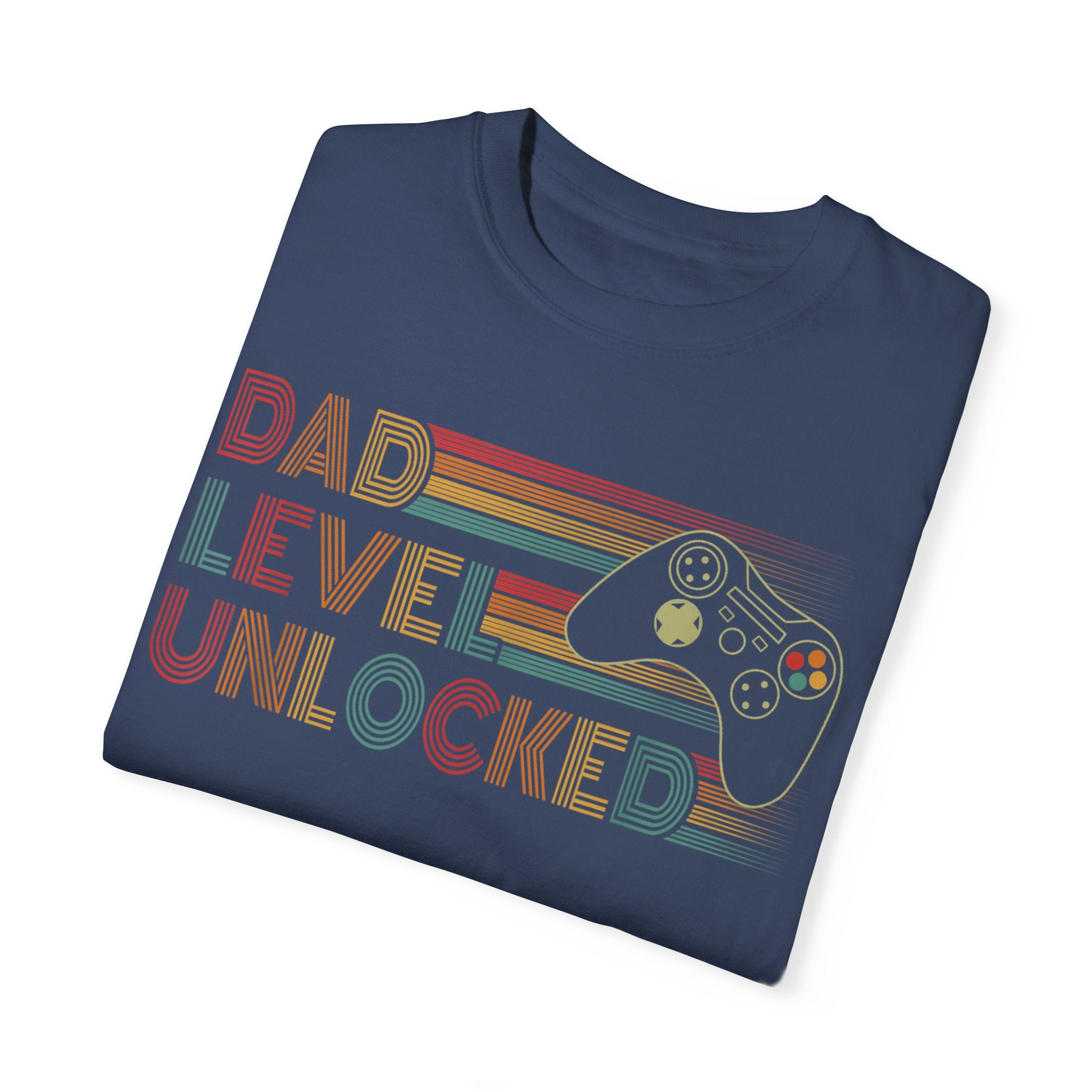 Dad Level Unlocked Retro Gaming Dad T-shirt