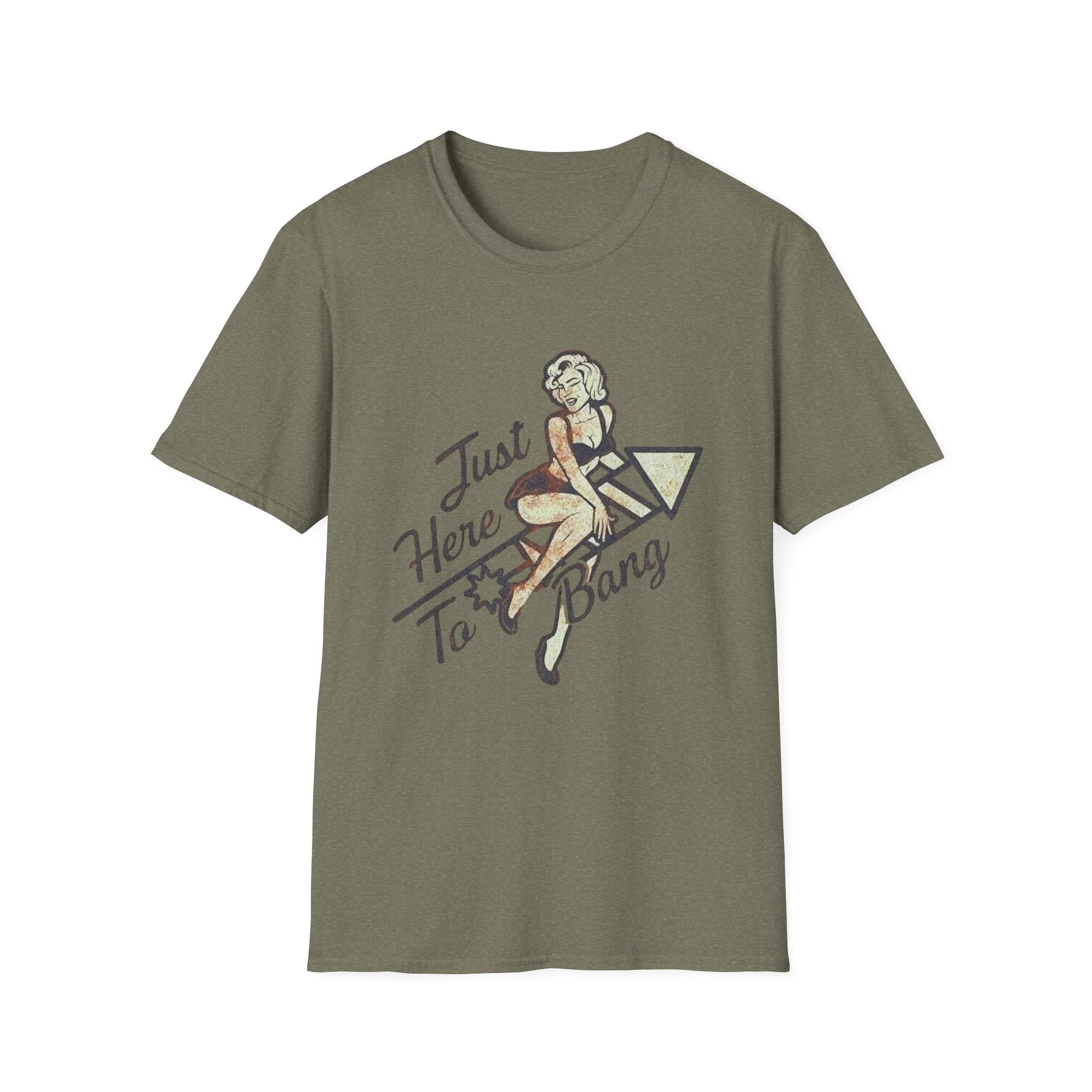 Just Here to Bang Firecrackers 4th of July Adult T-shirt