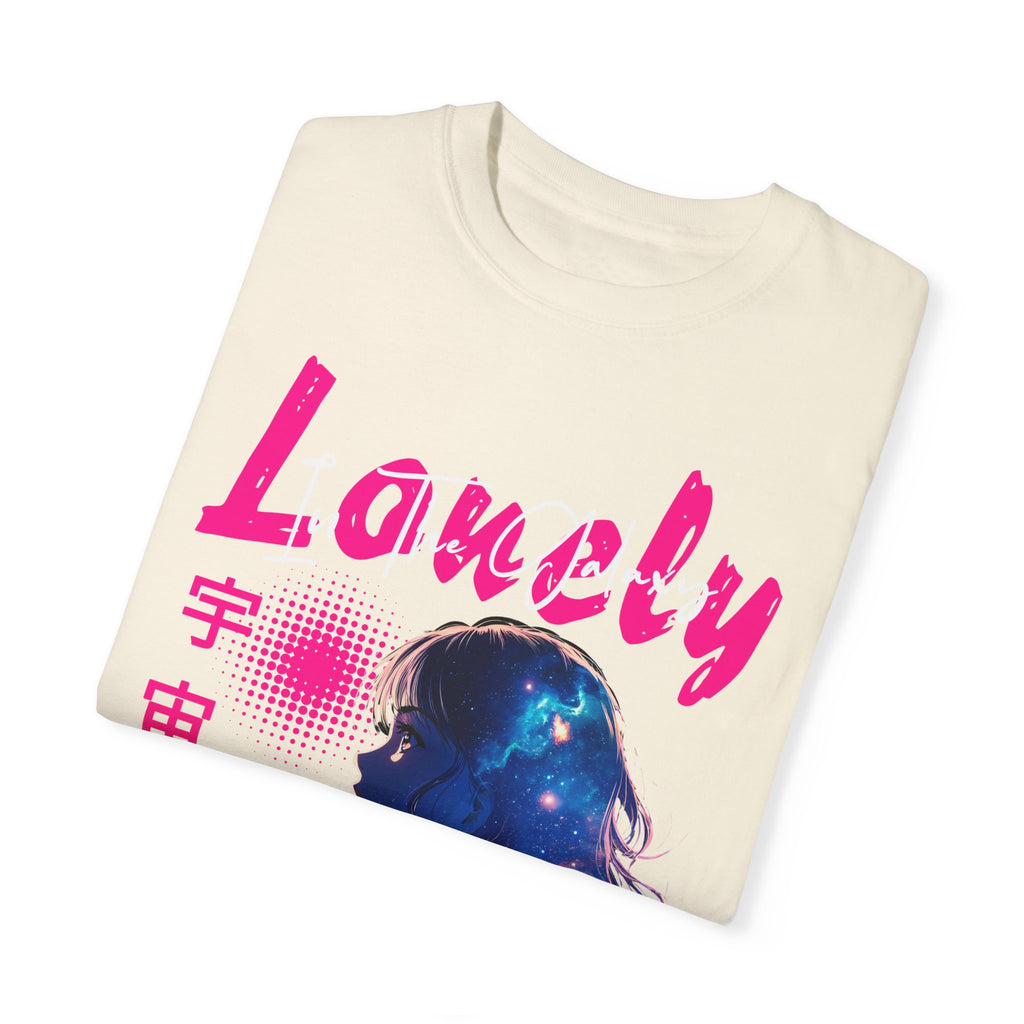 Lonely Space Galaxy Anime Girl T-shirt