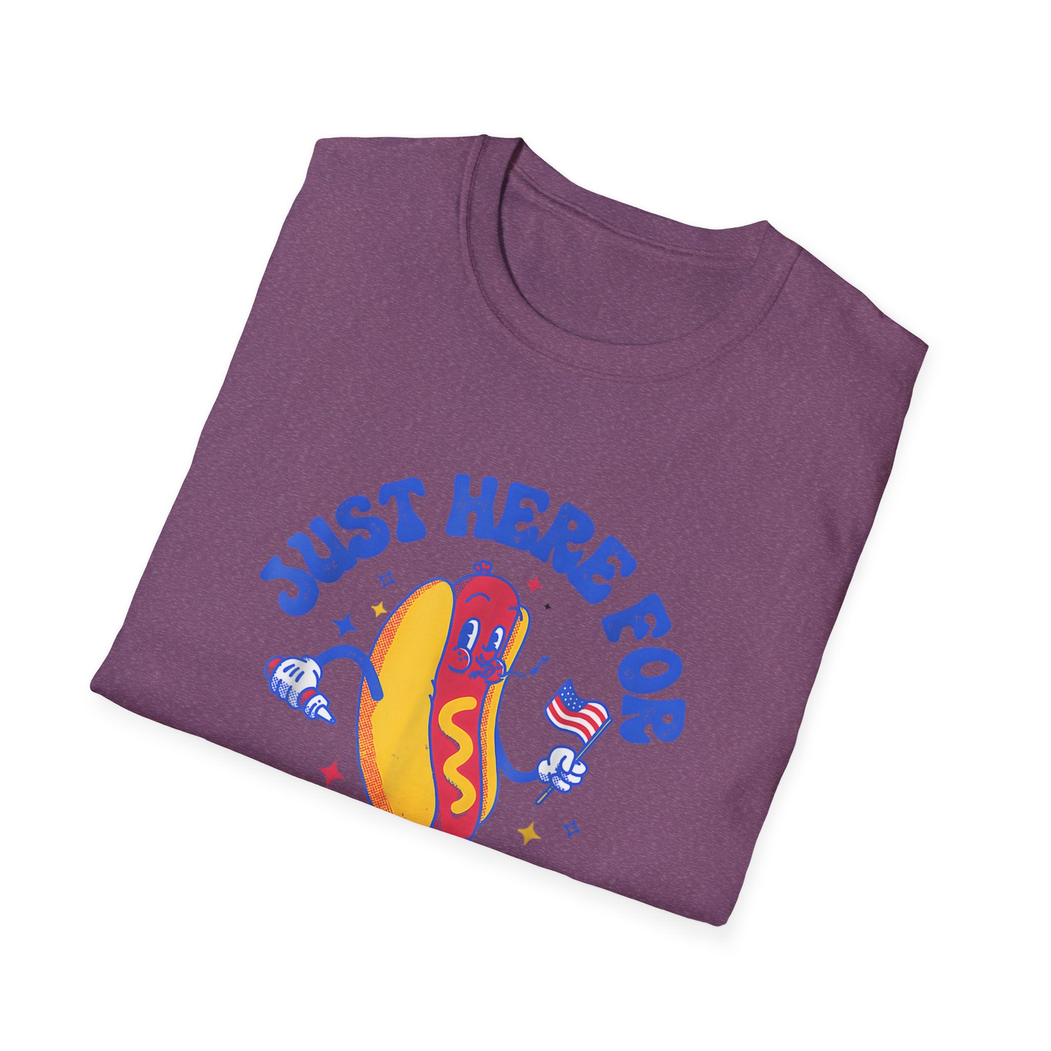 Hotdog 4th of July Just Here for the Weiners T-Shirt