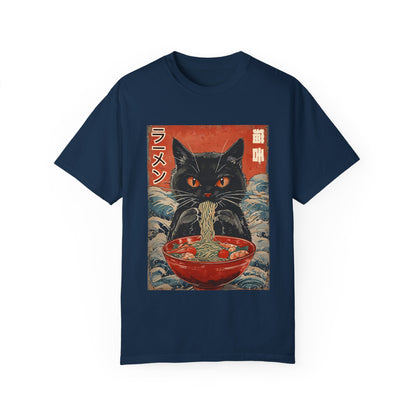 Japanese Cat Eating Ramen T-shirt