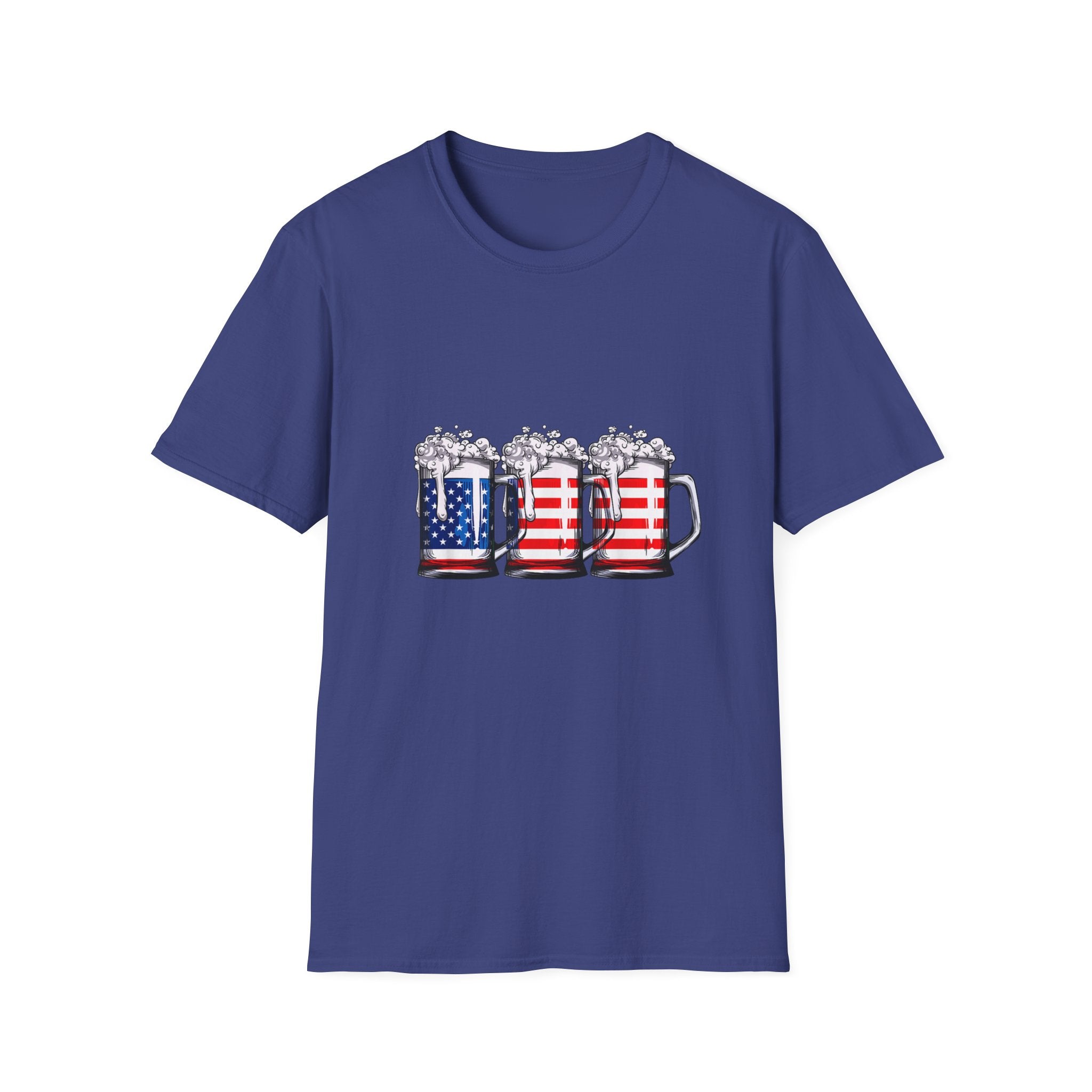 4th of July Beer Drinking USA Mug T-Shirt
