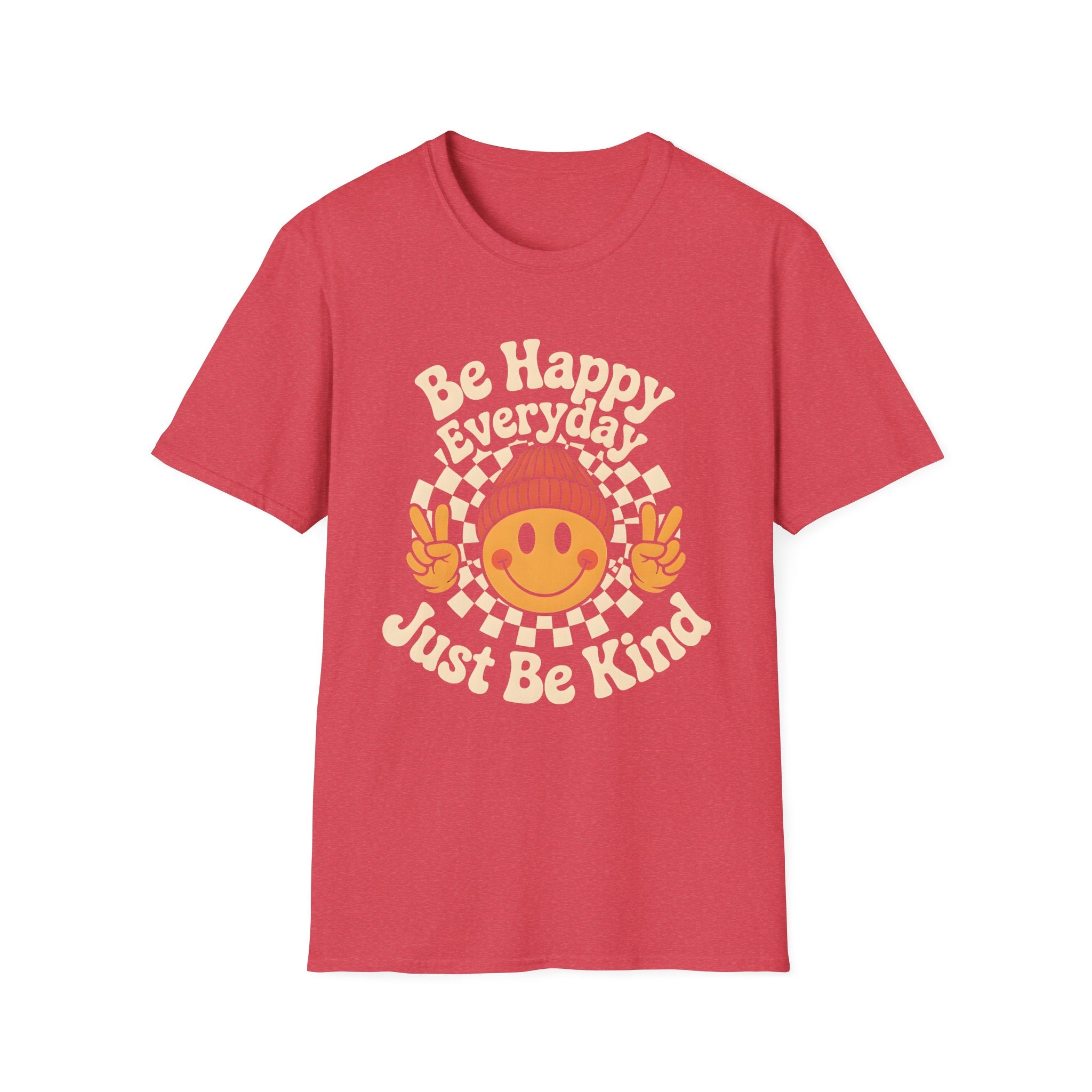 Be Happy Everyday Just Be Kind Cute Smiley Face T-Shirt