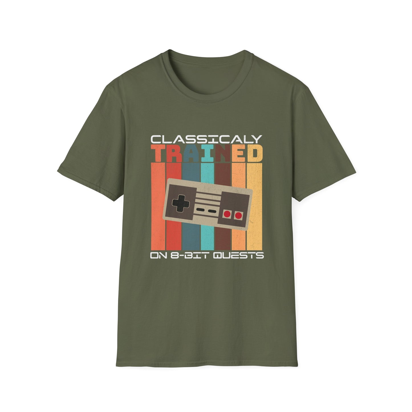 Retro Classically Trained on 8-Bit Quests Gamer T-Shirt
