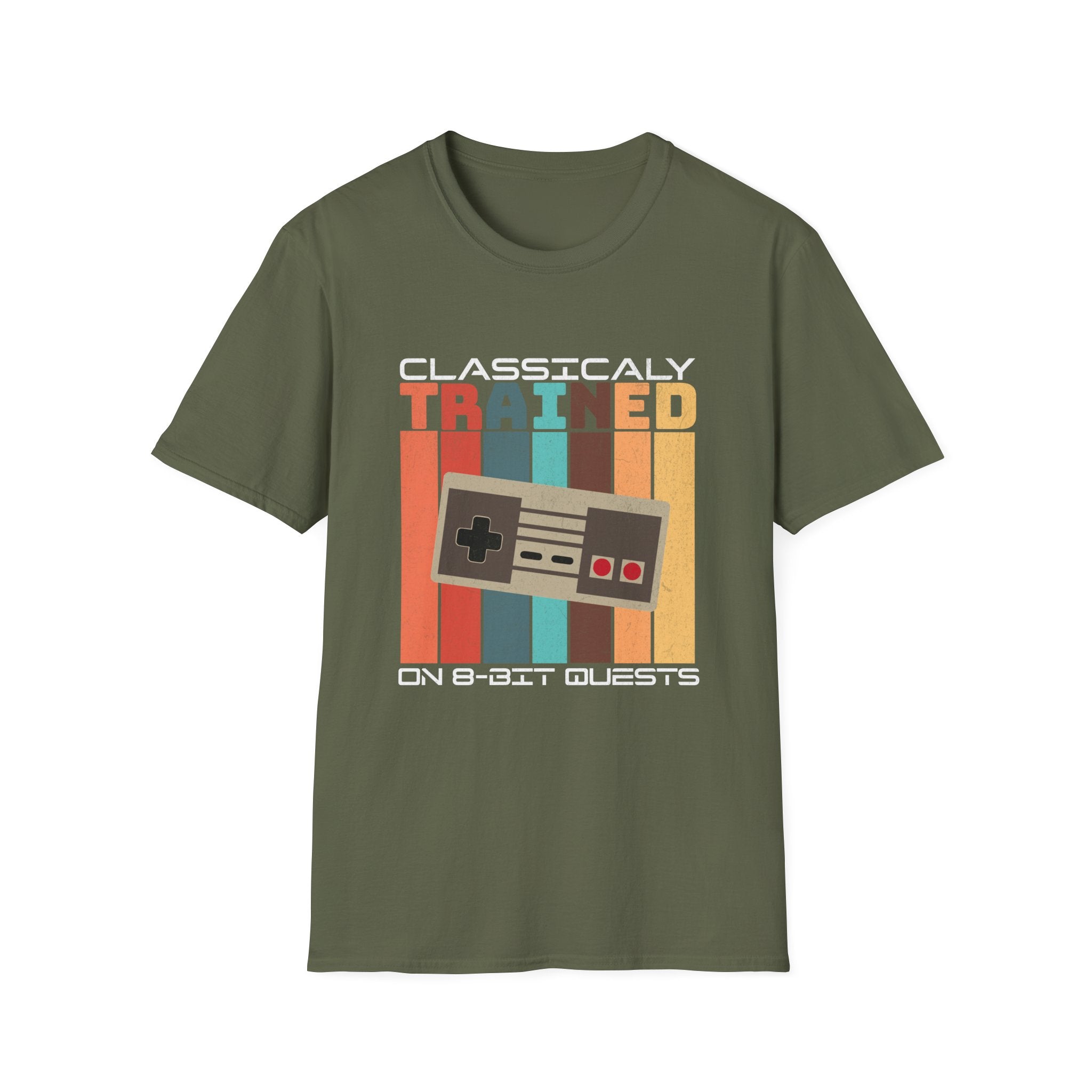 Retro Classically Trained on 8-Bit Quests Gamer T-Shirt
