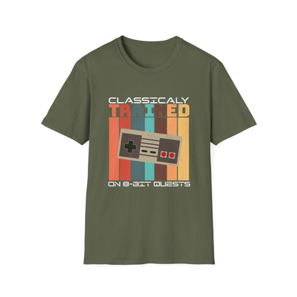 Retro Classically Trained on 8-Bit Quests Gamer T-Shirt