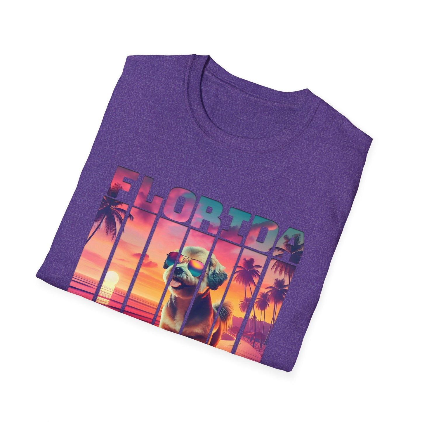 Florida Miami Beach Cool Summer Dog T-Shirt