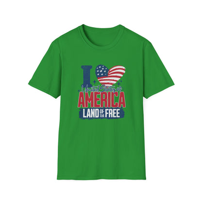I Love United States of America 4th of July T-Shirt