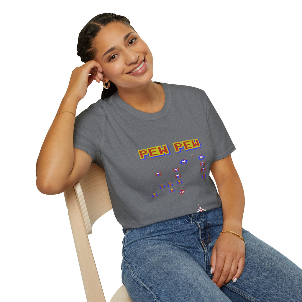 PEW PEW Retro Video Game Vintage Gaming Gamer T-Shirt