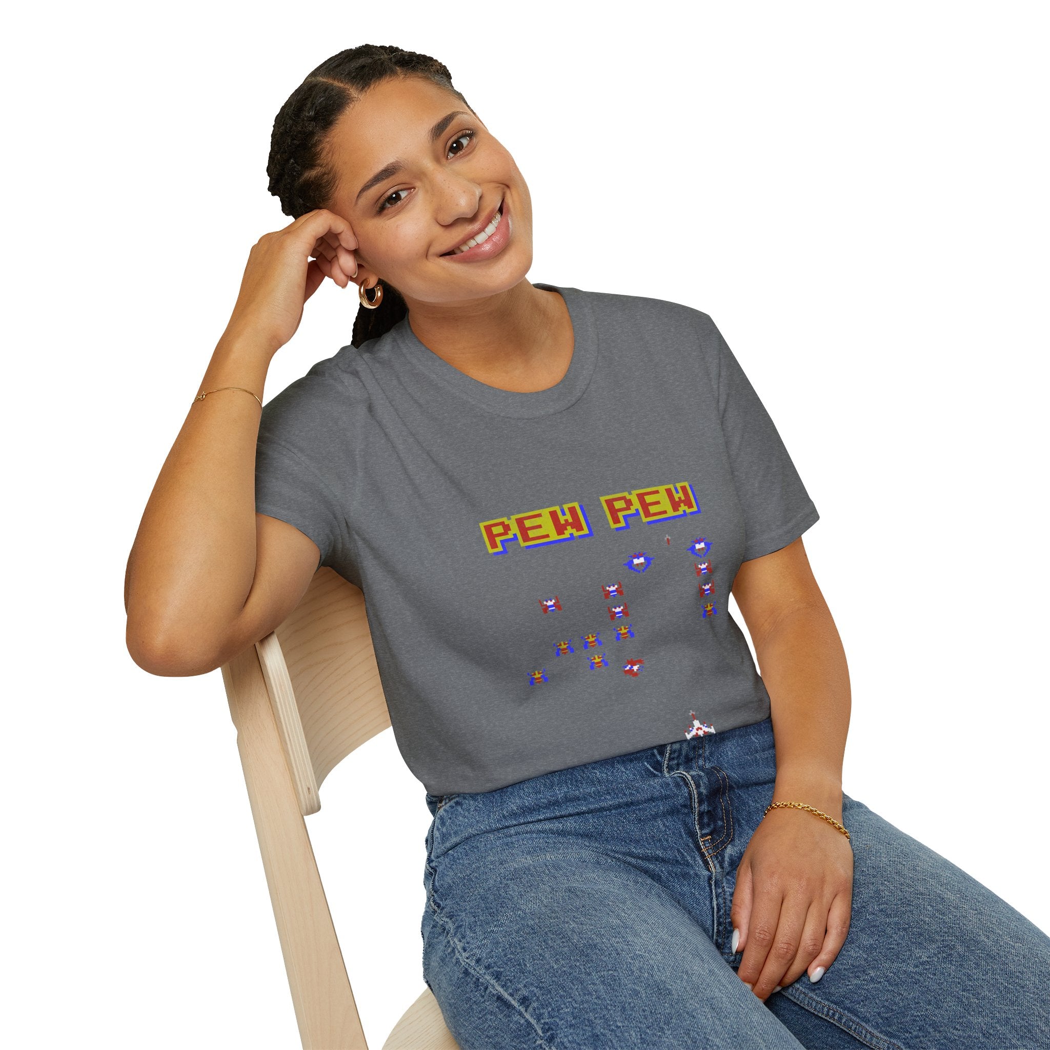 PEW PEW Retro Video Game Vintage Gaming Gamer T-Shirt