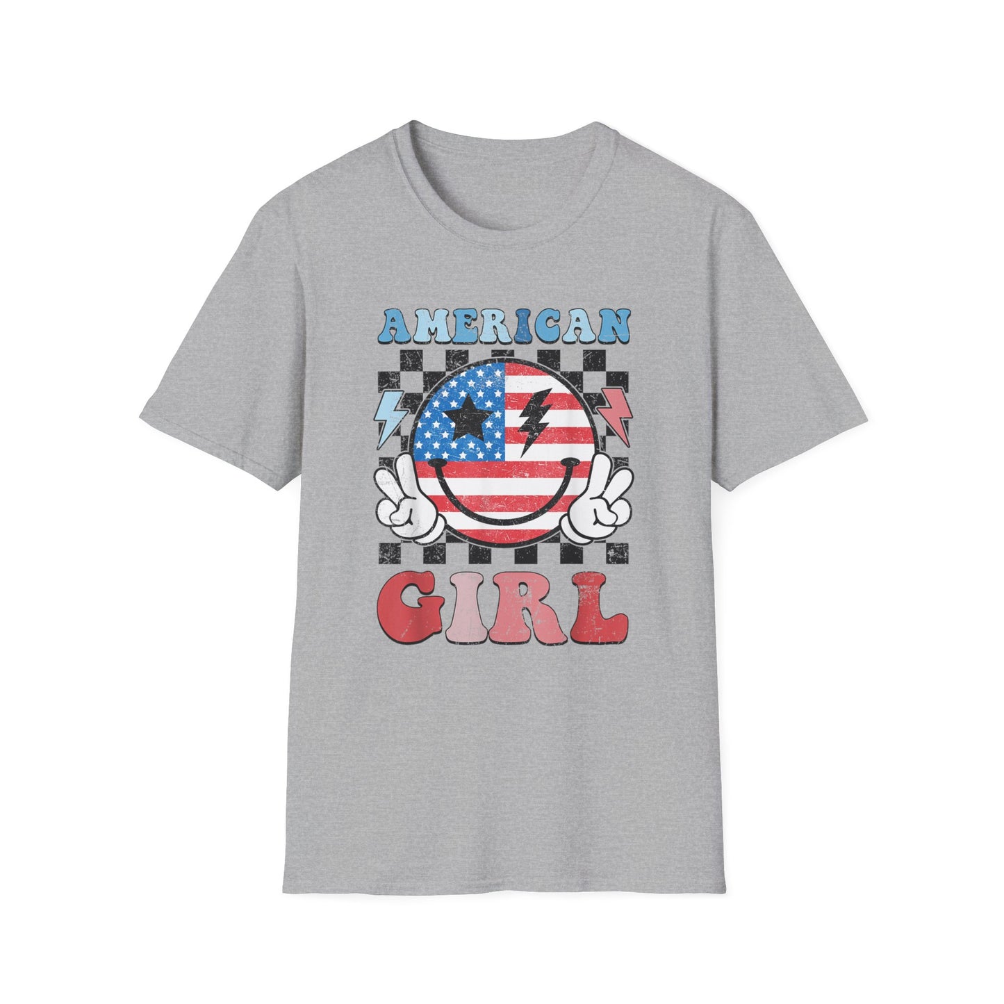Vintage Peace Sign American Girl T-shirt