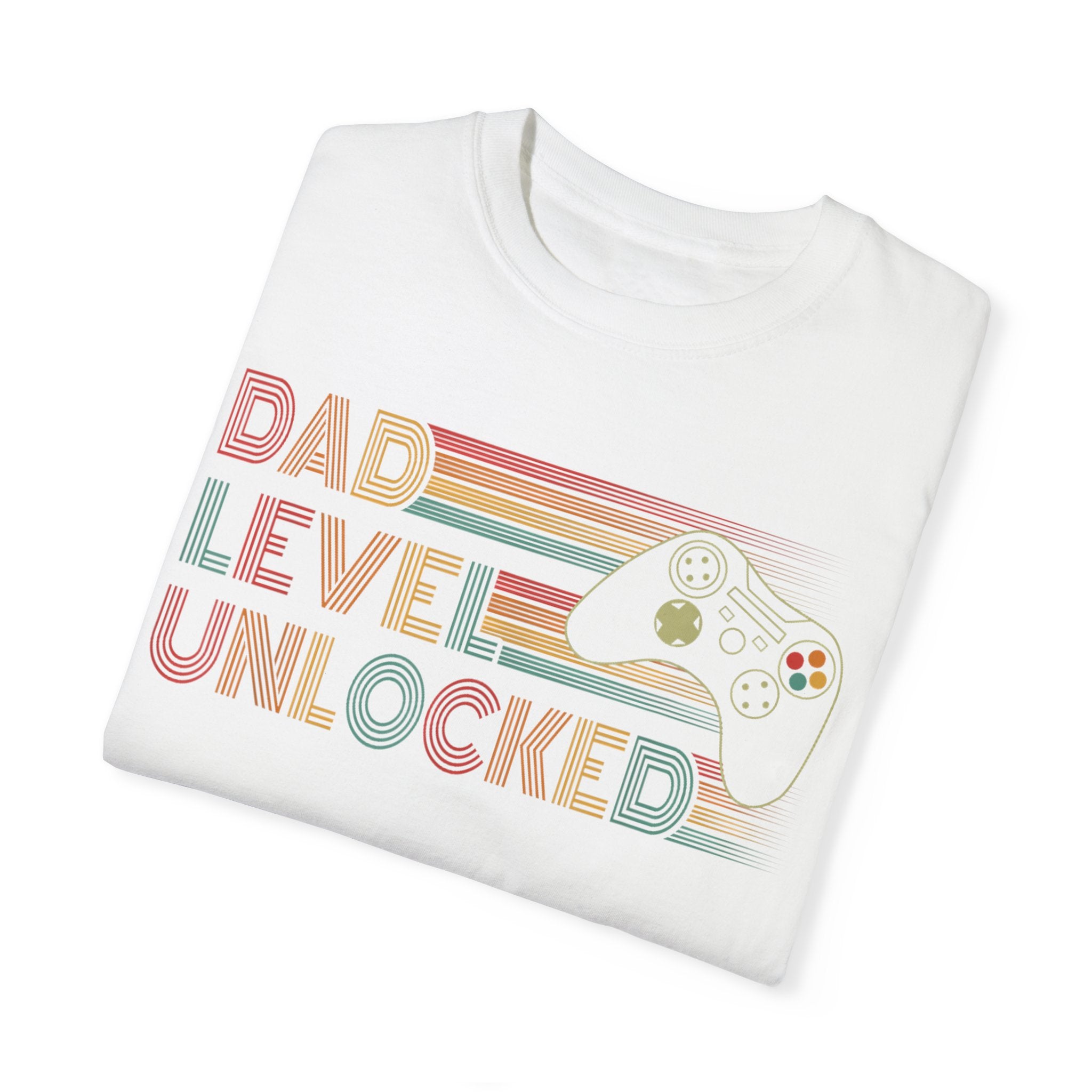 Dad Level Unlocked Retro Gaming Dad T-shirt