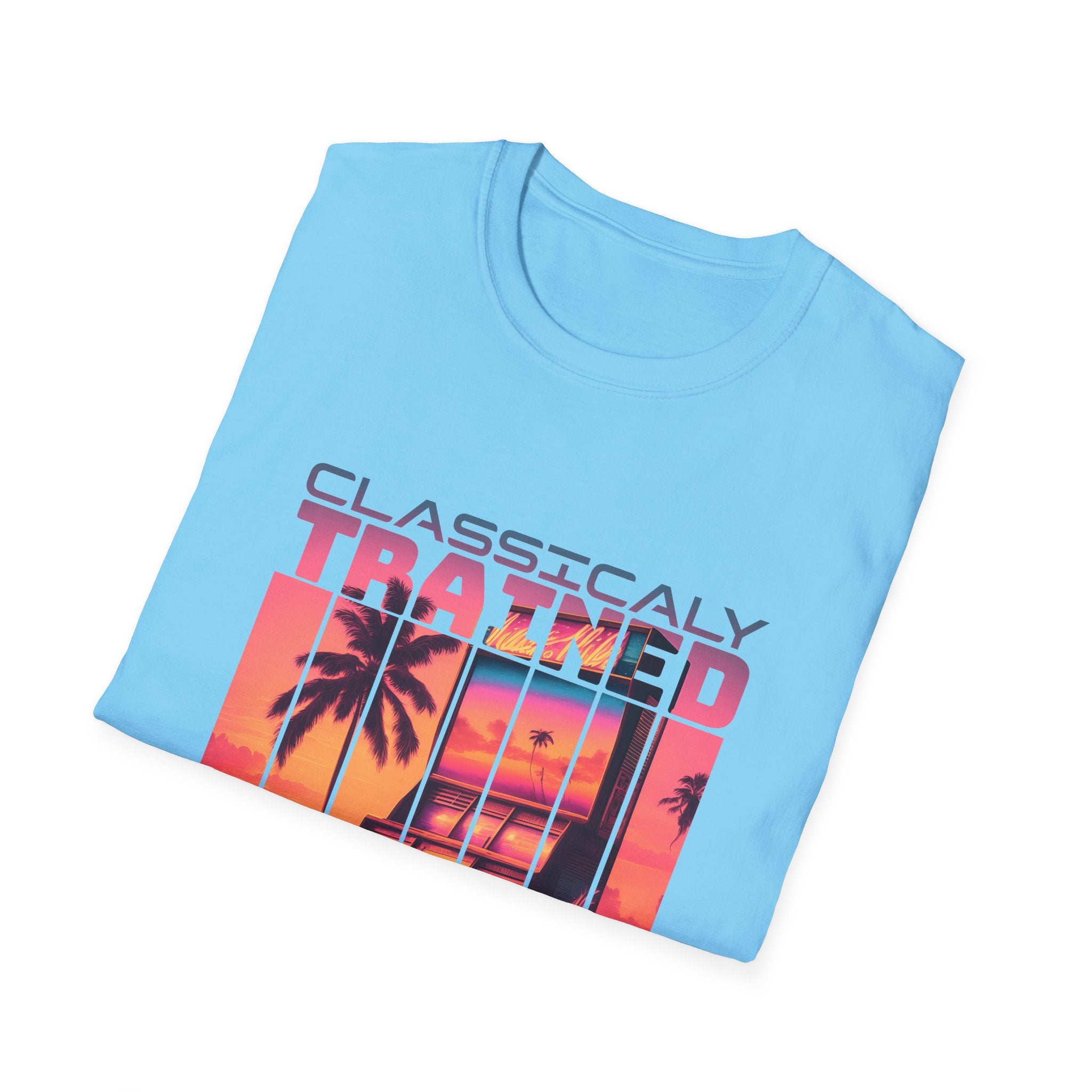 Synthwave Retro Classically Trained on 8-Bit Quests Arcade T-Shirt