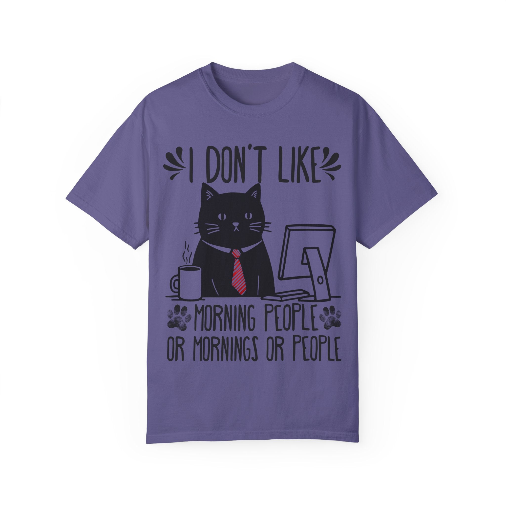 I Don’t Like Morning People... Or Mornings... Or People Funny Cat T-shirt