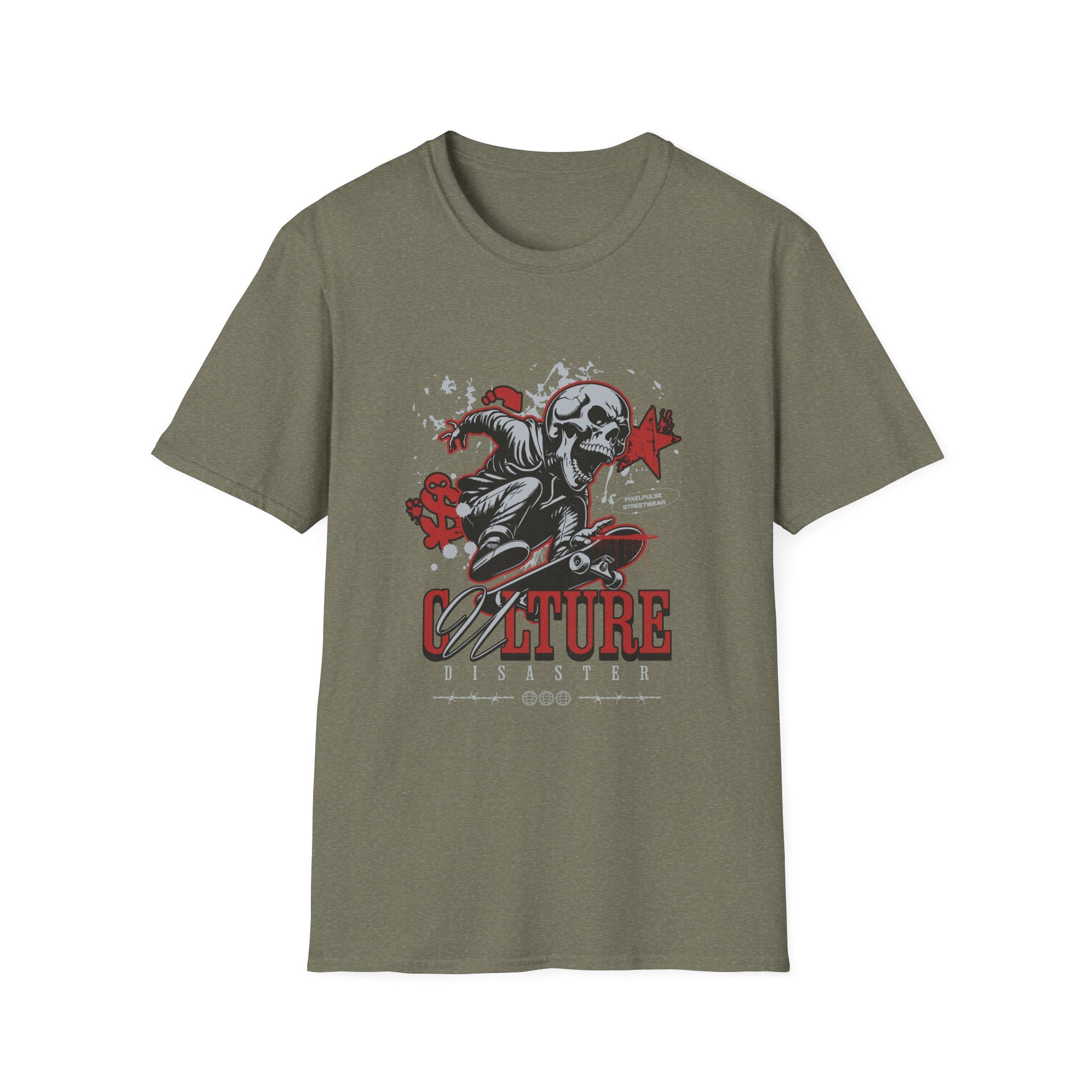 Culture is a Disaster Streetwear Funny Skull T-Shirt