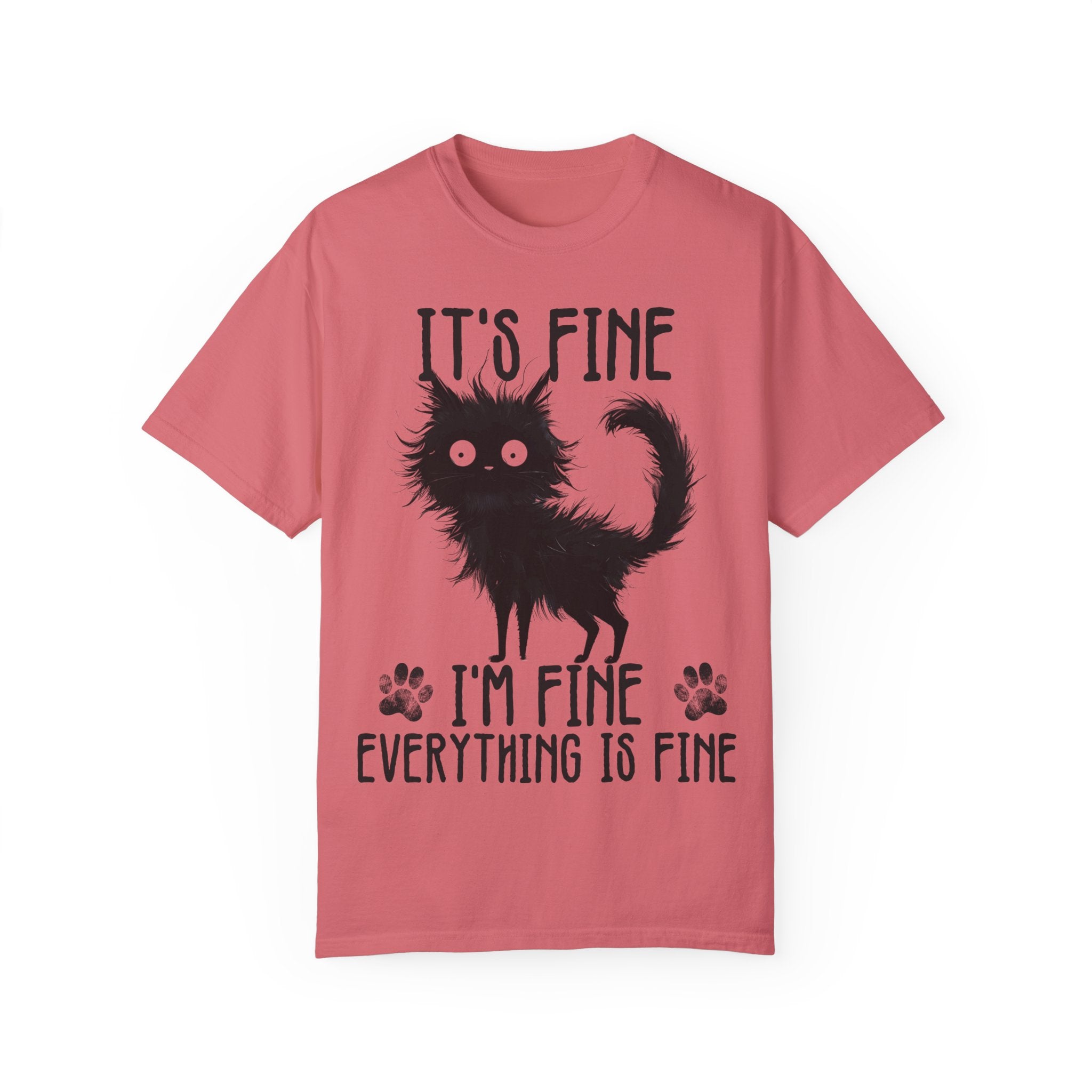 I’m Fine, It’s Fine, Everything Is Fine Funny Cat Kitten T-Shirt
