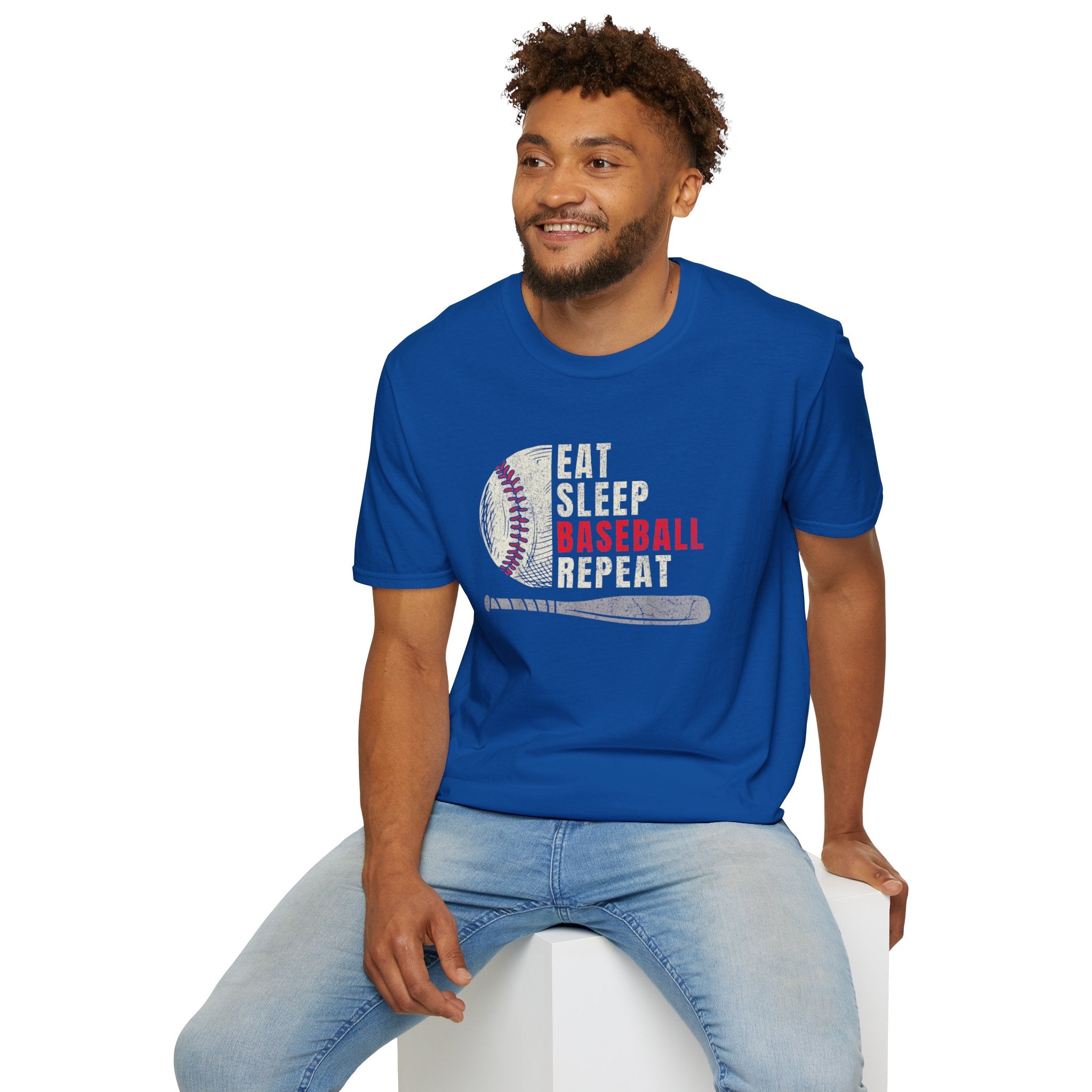 Eat Sleep Baseball Repeat – Funny Baseball T-Shirt