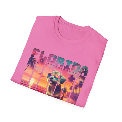 Florida Miami Beach Cool Summer Dog T-Shirt