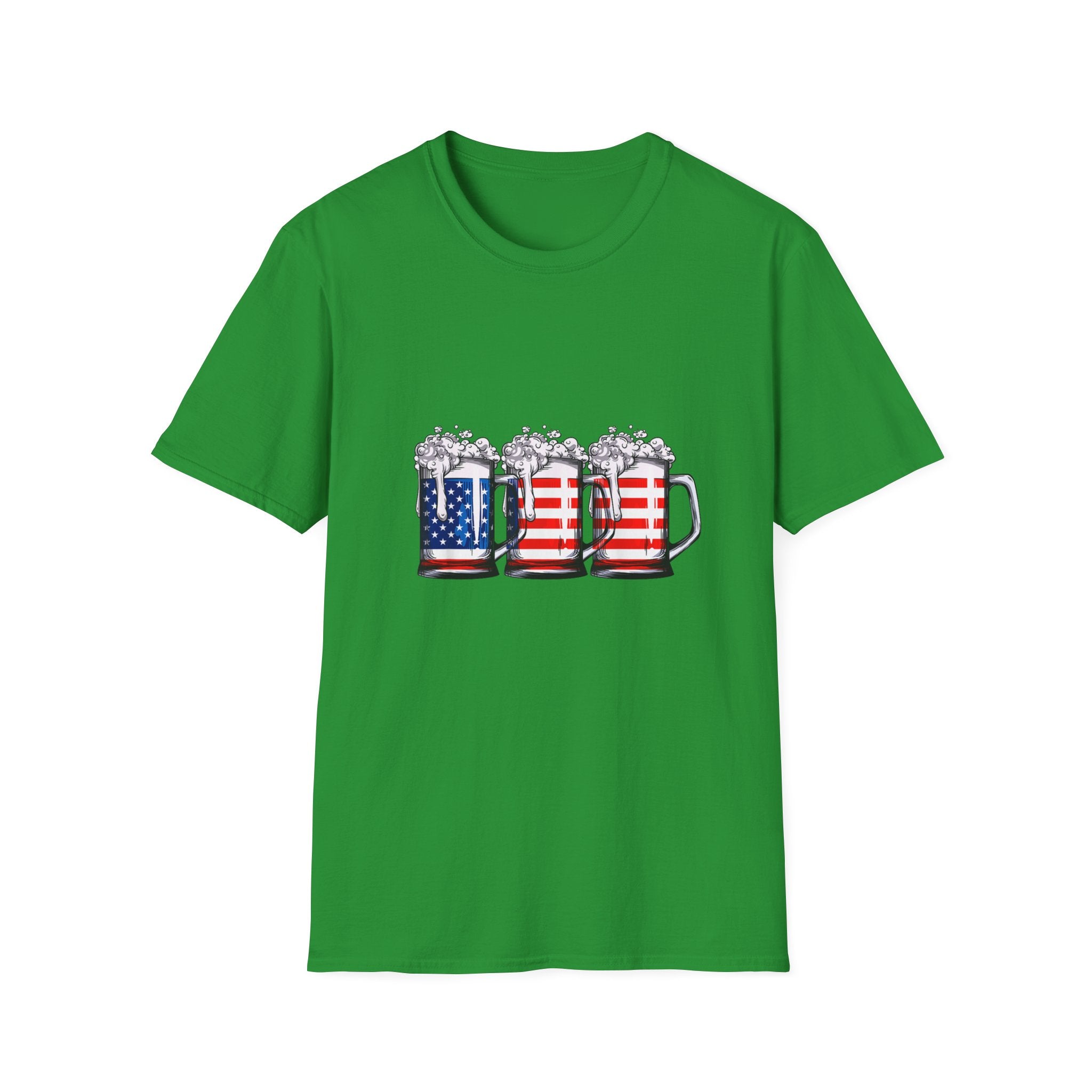 4th of July Beer Drinking USA Mug T-Shirt
