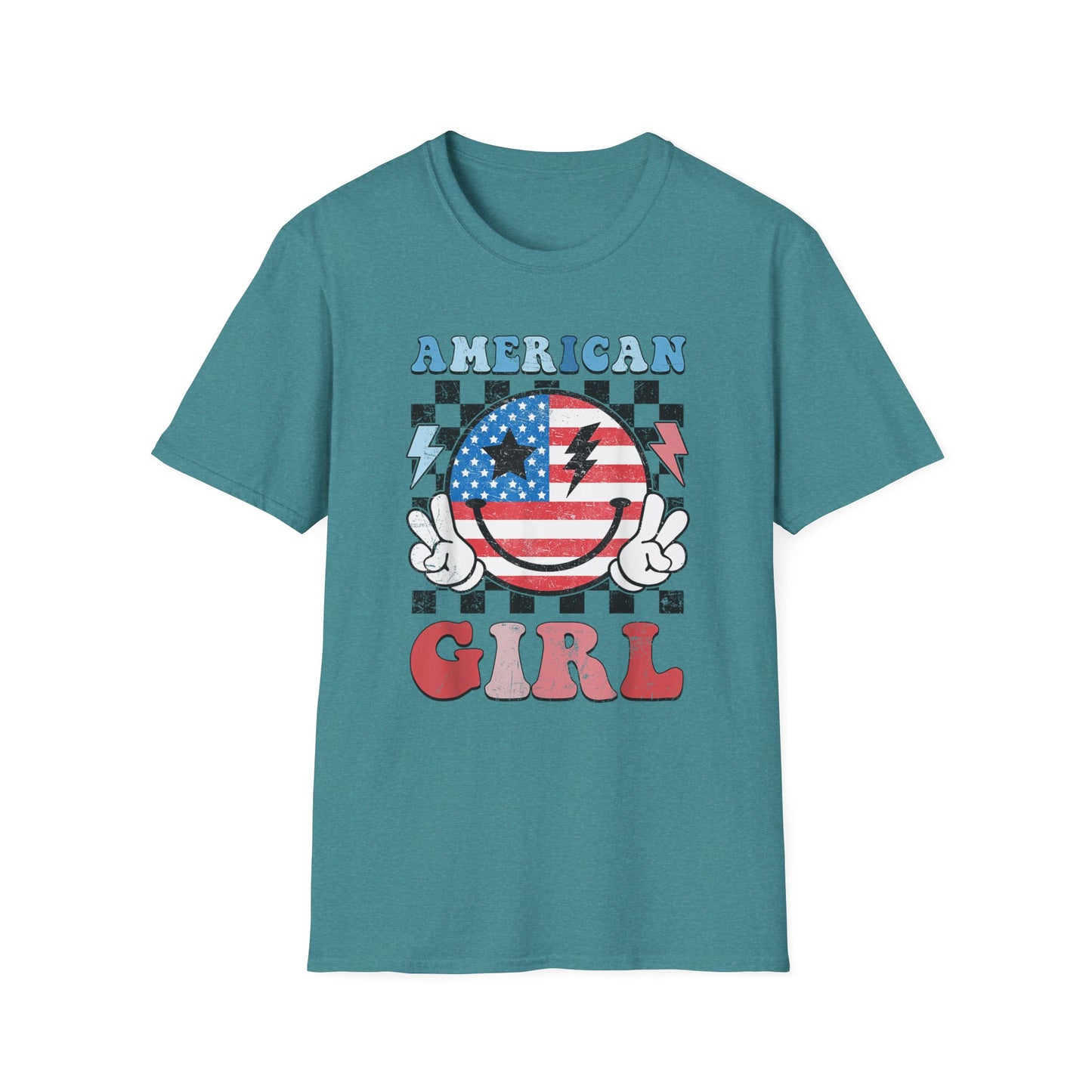 Vintage Peace Sign American Girl T-shirt