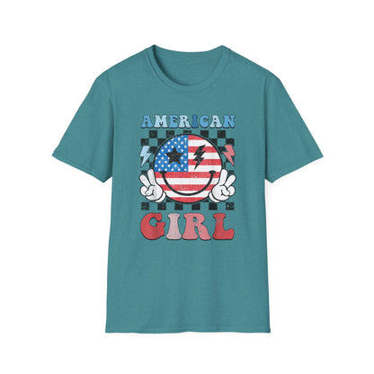 Vintage Peace Sign American Girl T-shirt