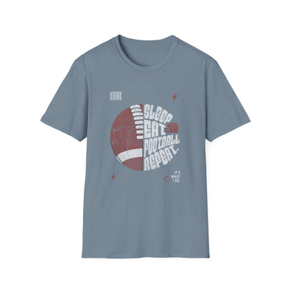 Eat Sleep Football Repeat Football Game Day T-Shirt