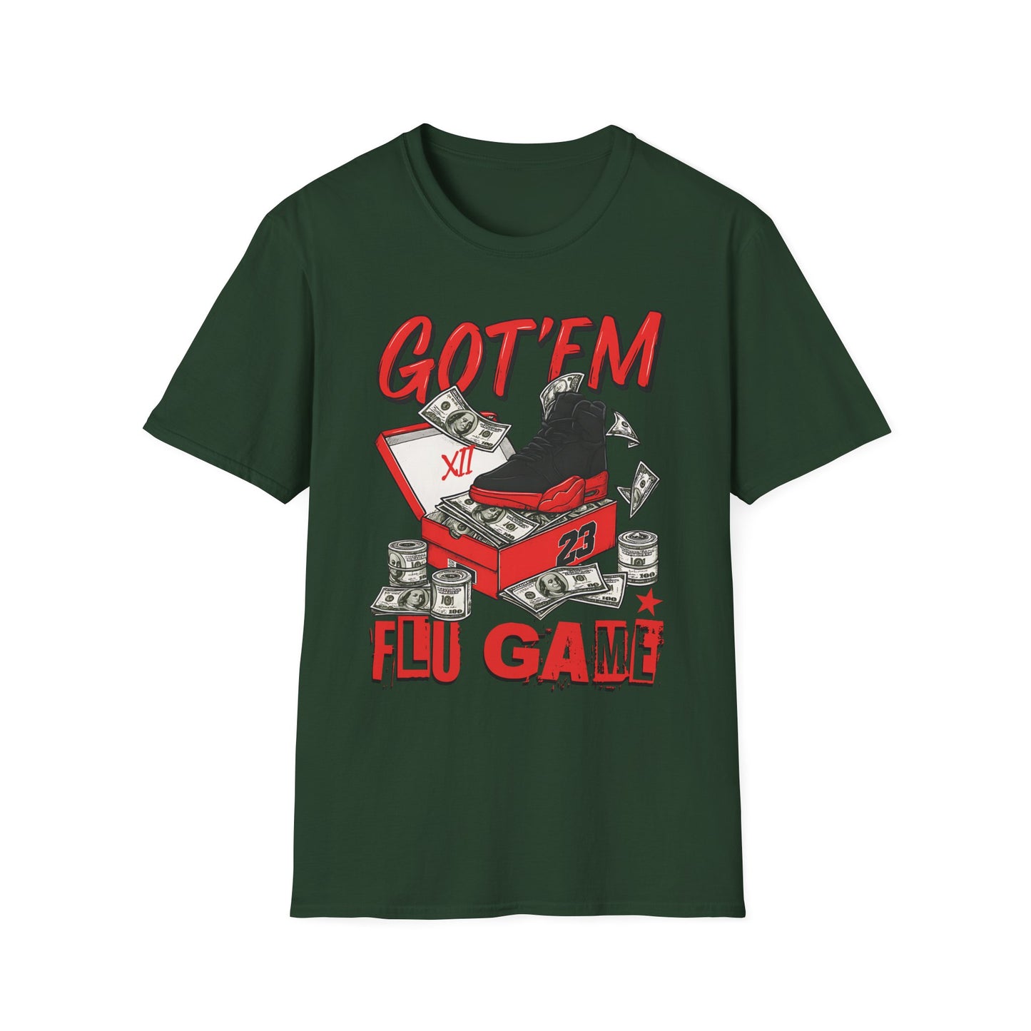 Streetwear Match Jordan 12 Retro Flu Game - XII Graffiti Sneakerhead T-Shirt