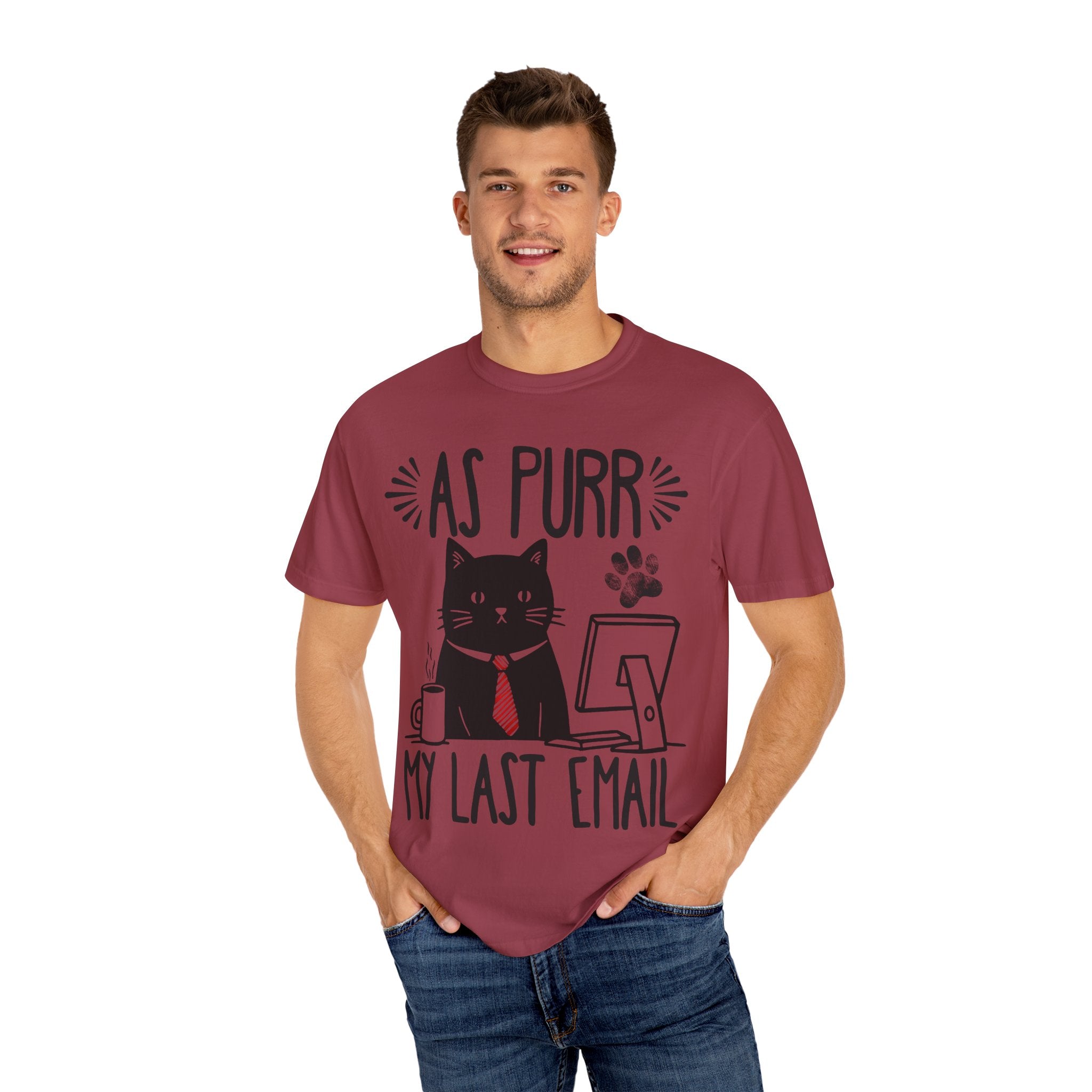 As Purr My Last Email Funny Cat T-shirt