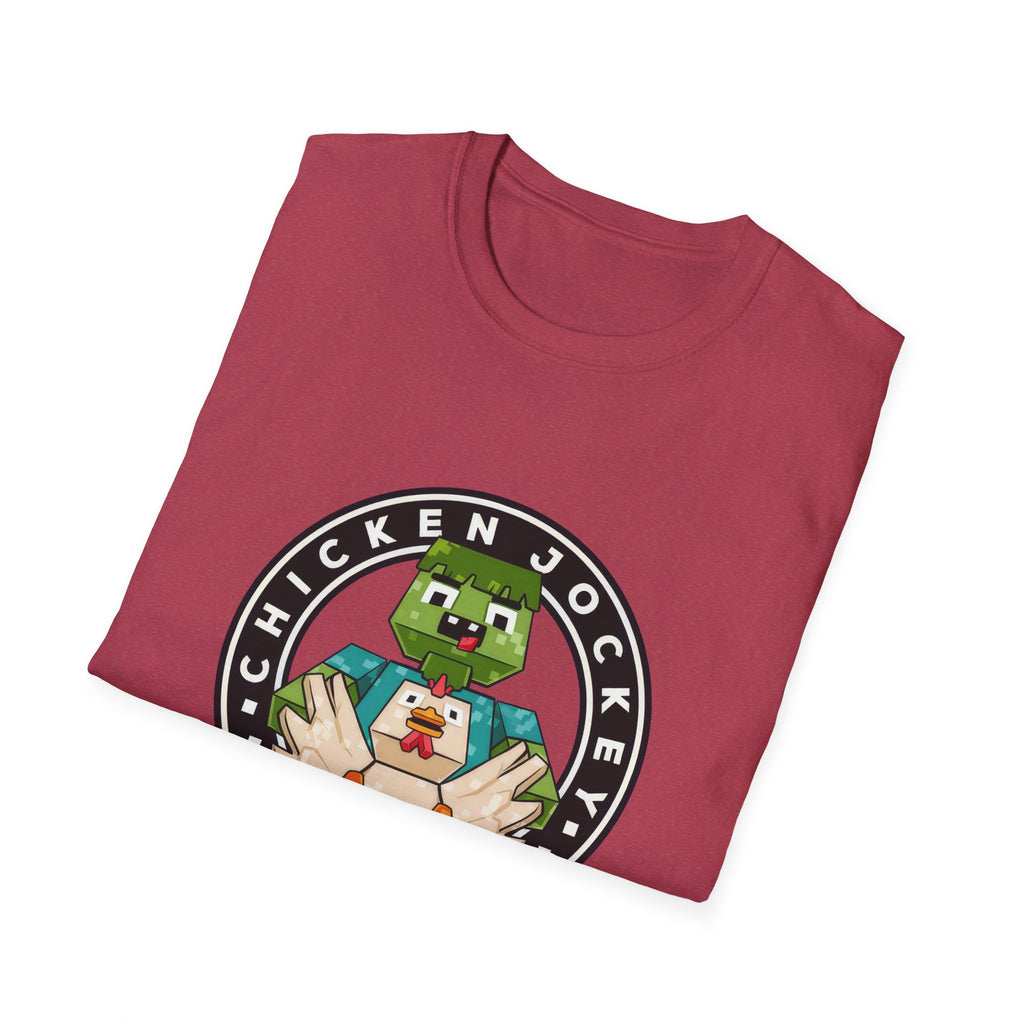 Funny Gaming Pixelated Chicken Jokey T-Shirt