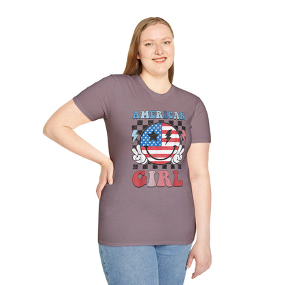 Vintage Peace Sign American Girl T-shirt