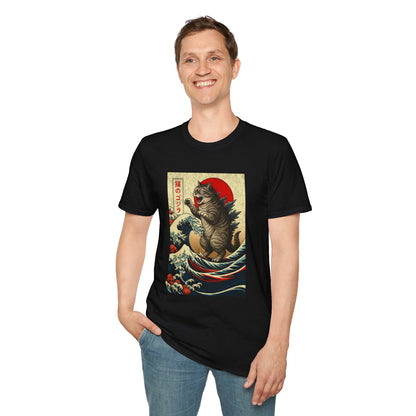 Japan Wave Landscape Catzilla Kaiju T-Shirt