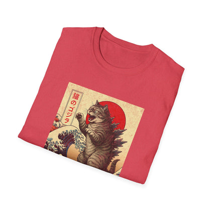 Japan Wave Landscape Catzilla Kaiju T-Shirt