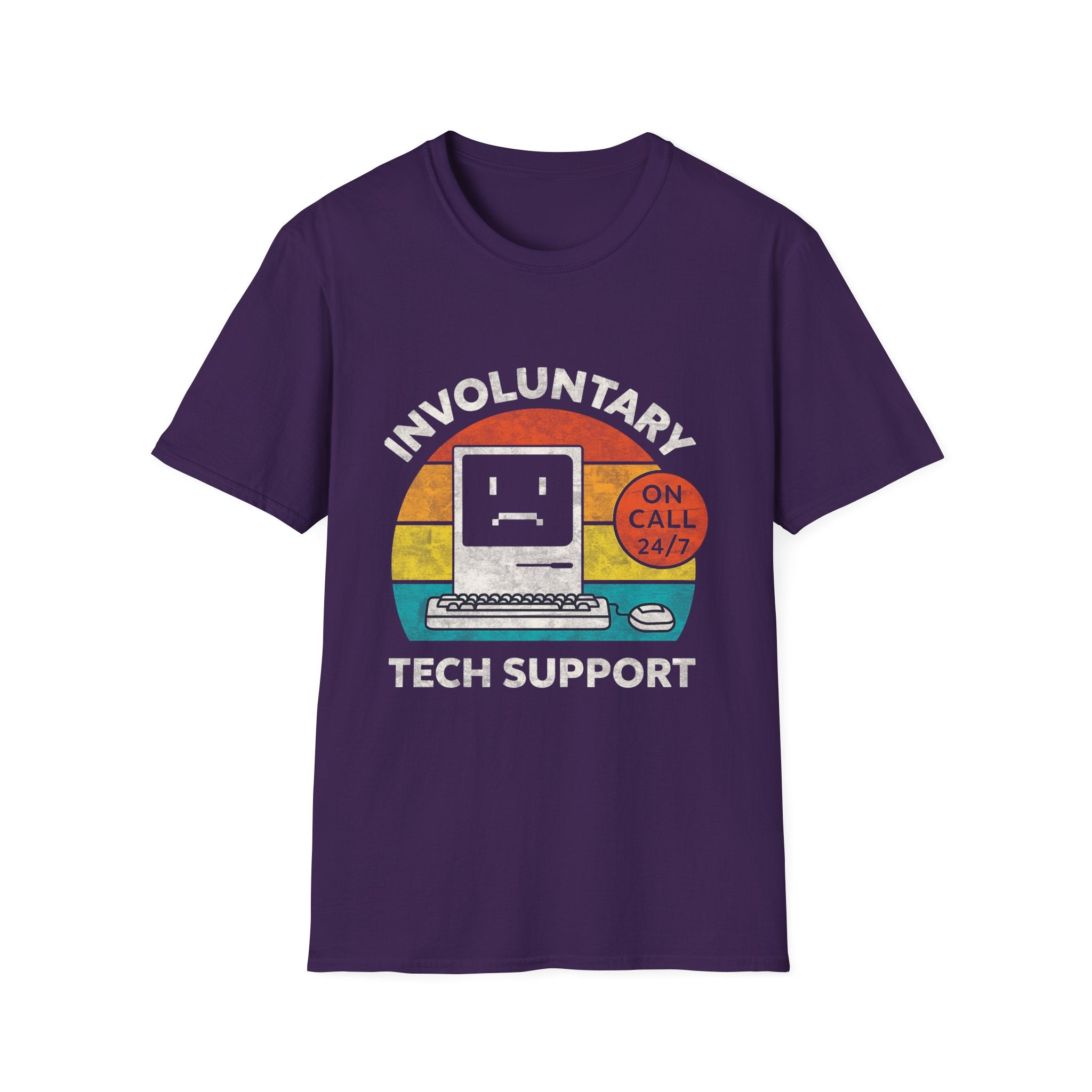 Involuntary Tech Support Funny Retro 80s Computer T-shirt