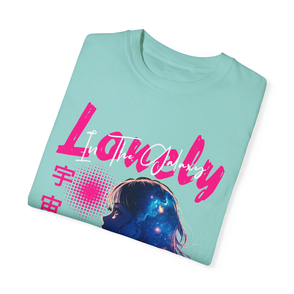 Lonely Space Galaxy Anime Girl T-shirt