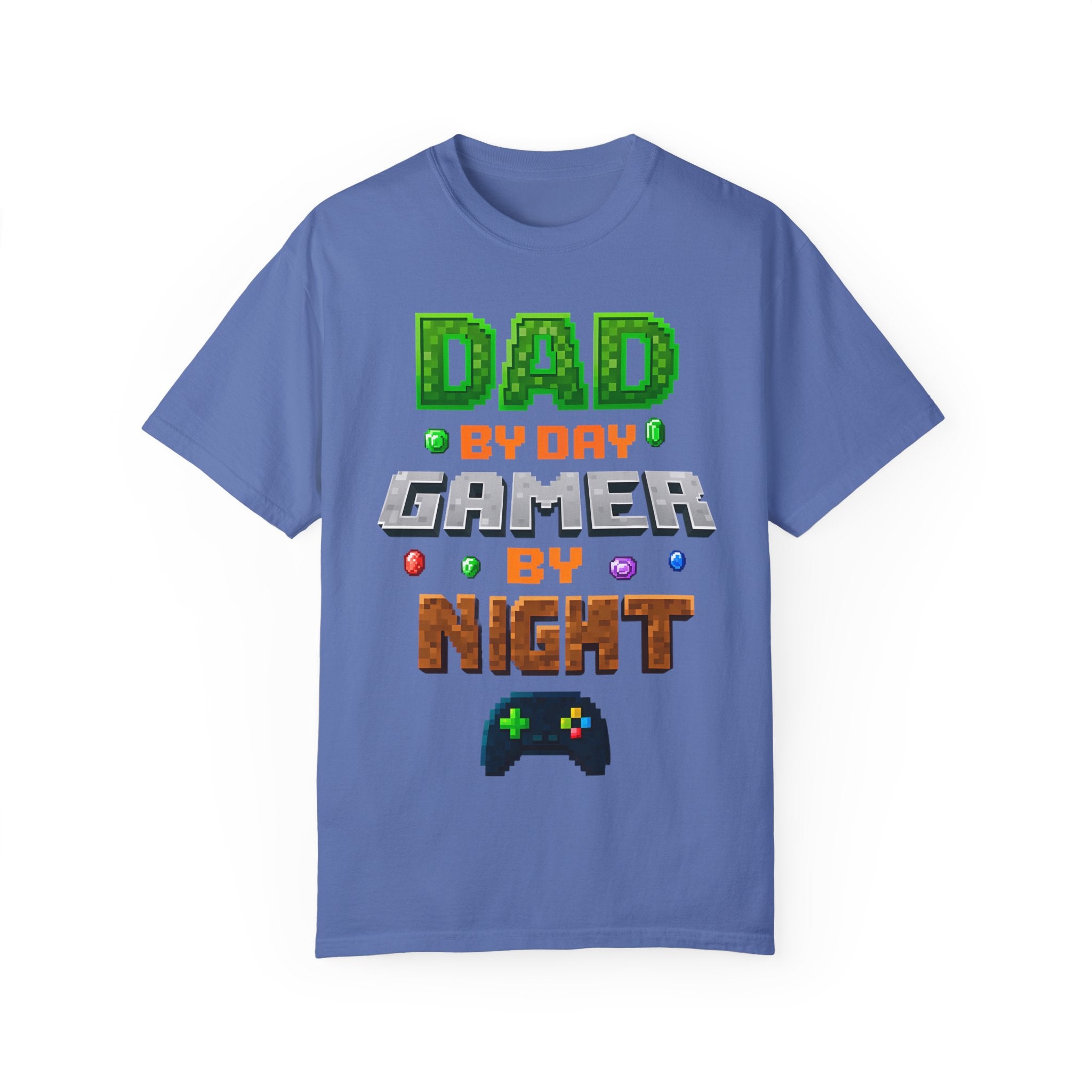 Dad By Day, Gamer By Night – Pixel Hero T-shirt