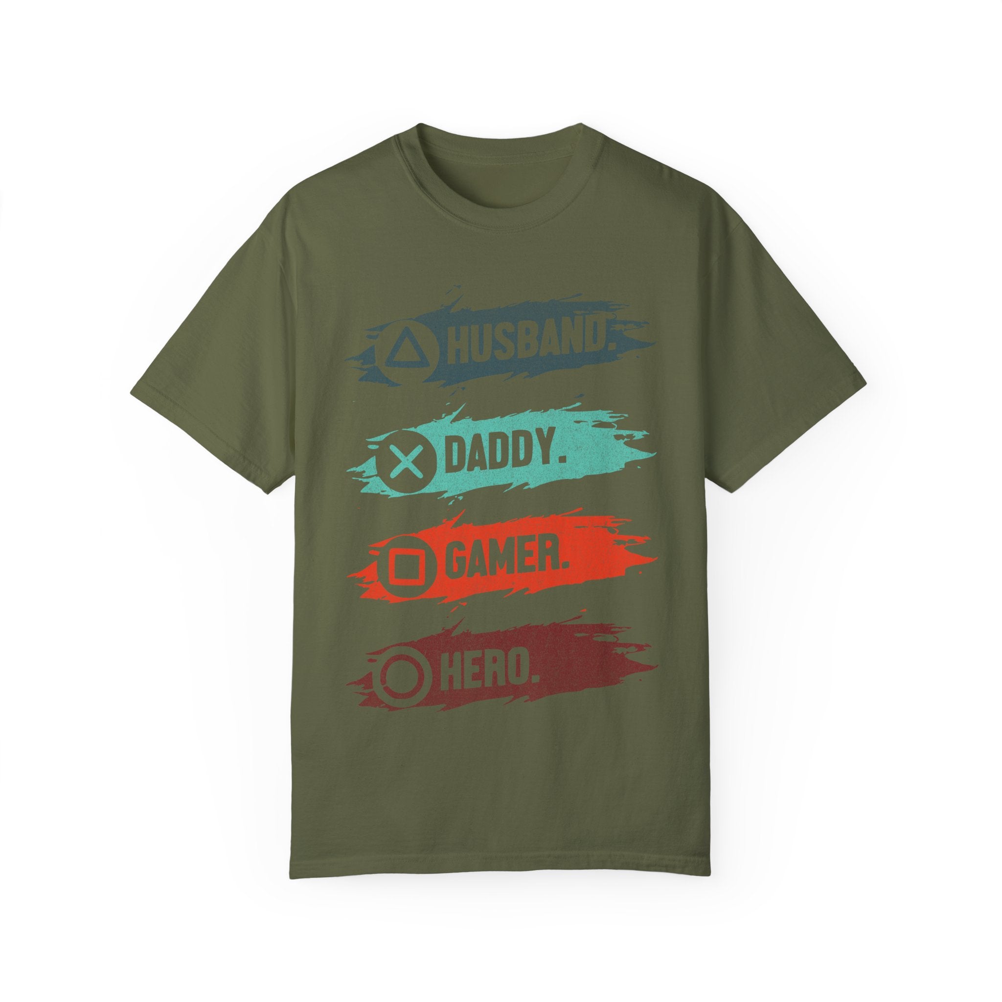 Husband Daddy Gamer Hero Funny Dad Gamer T-shirt