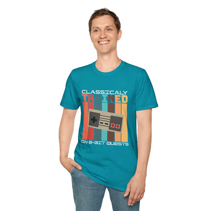 Retro Classically Trained on 8-Bit Quests Gamer T-Shirt