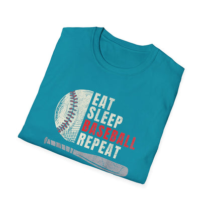 Eat Sleep Baseball Repeat – Funny Baseball T-Shirt