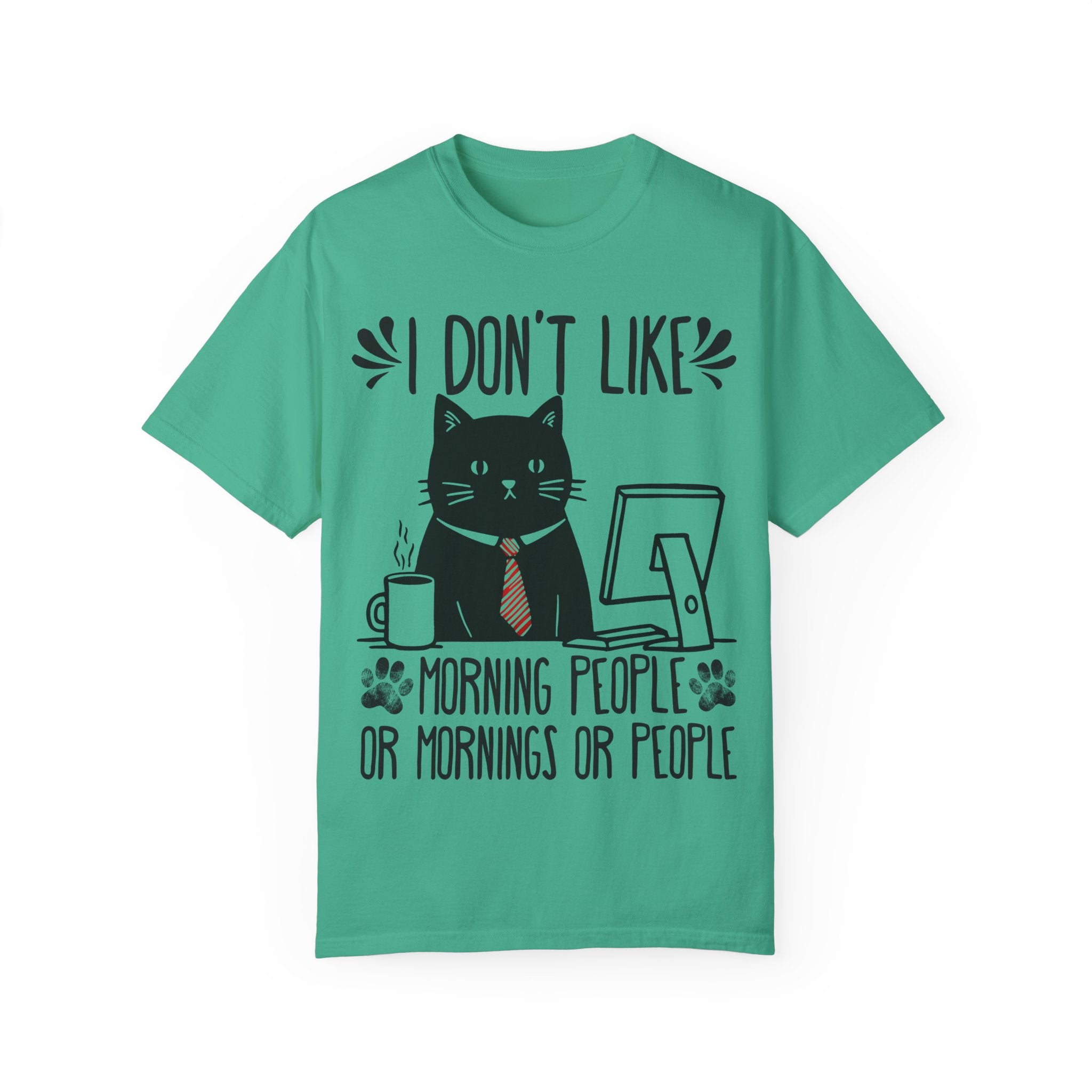 I Don’t Like Morning People... Or Mornings... Or People Funny Cat T-shirt